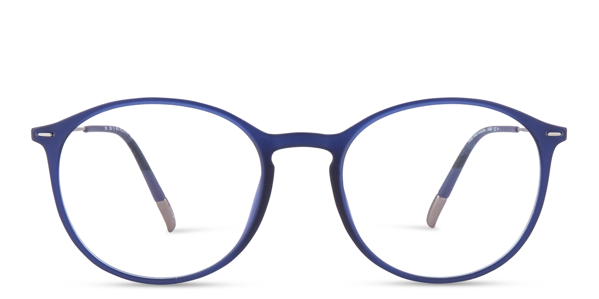 Shop Silhouette Unisex Round Eyeglasses in Blue online.