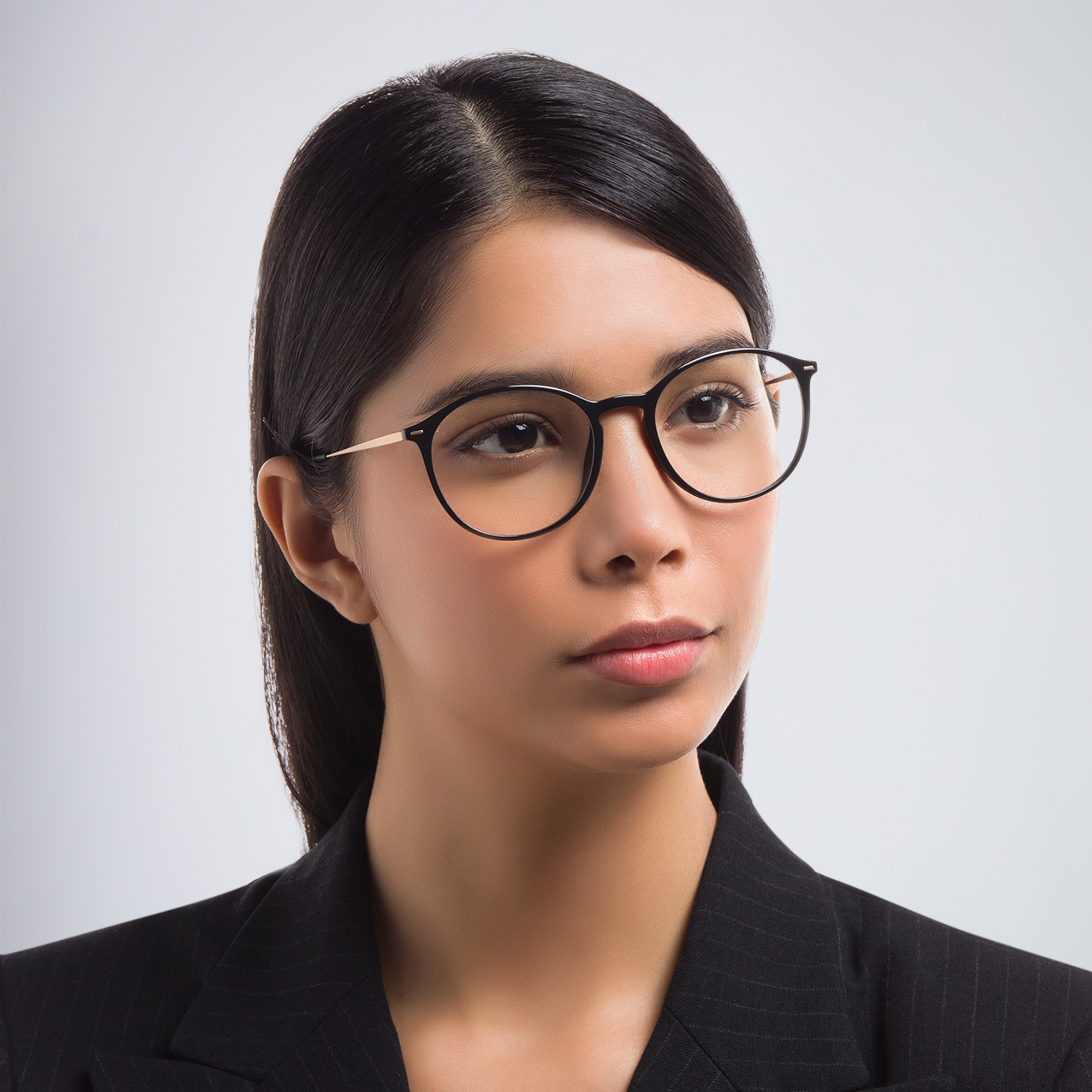 Shop Silhouette Unisex Round Eyeglasses in Black online.