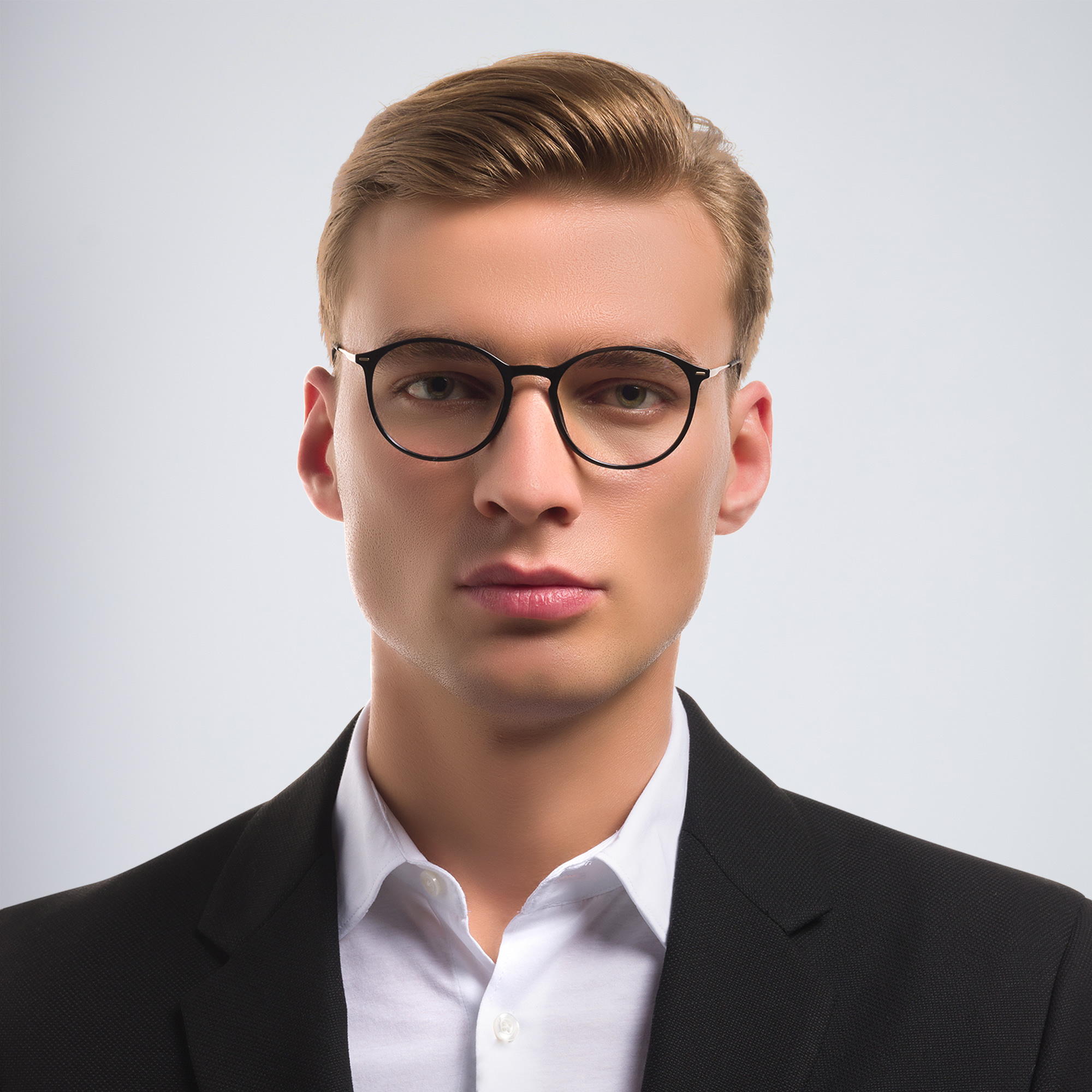 Shop Silhouette Unisex Round Eyeglasses in Black online.