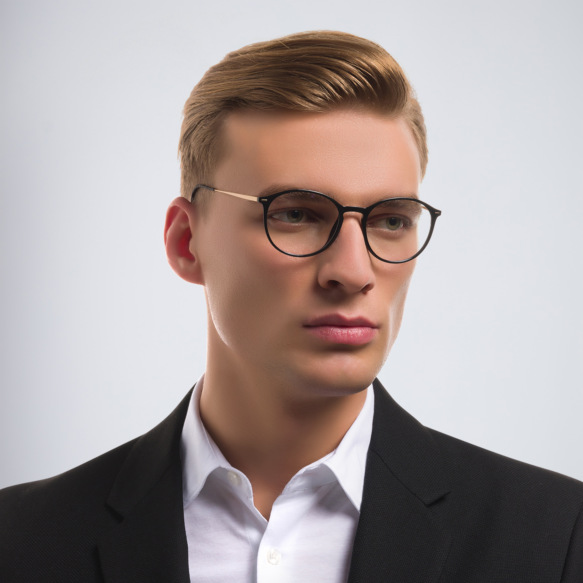 Shop Silhouette Unisex Round Eyeglasses in Black online.