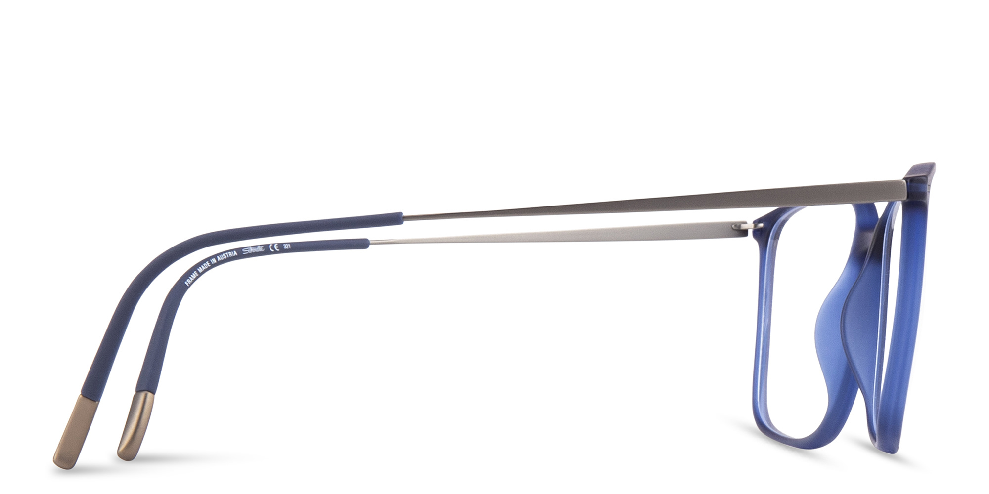 Shop Silhouette Square Eyeglasses in Blue online.