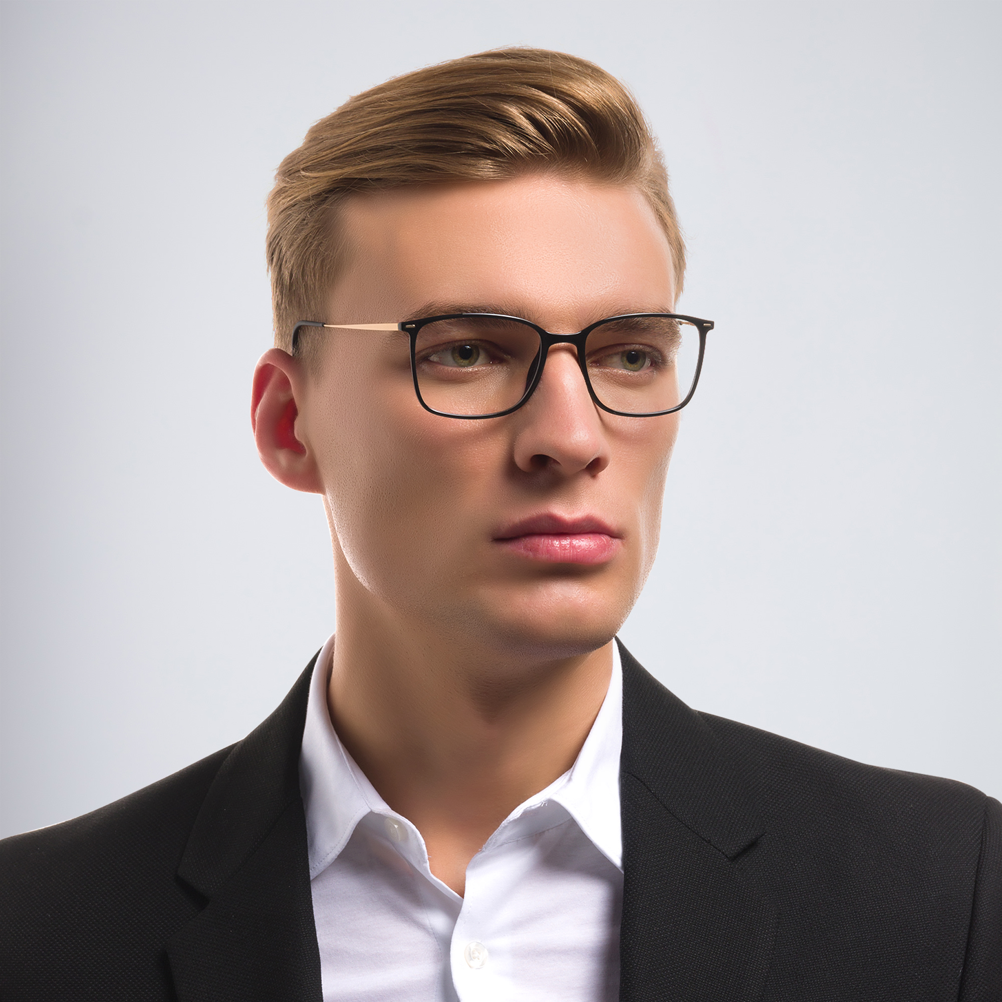 Shop Silhouette Square Eyeglasses in Dark Blue online.