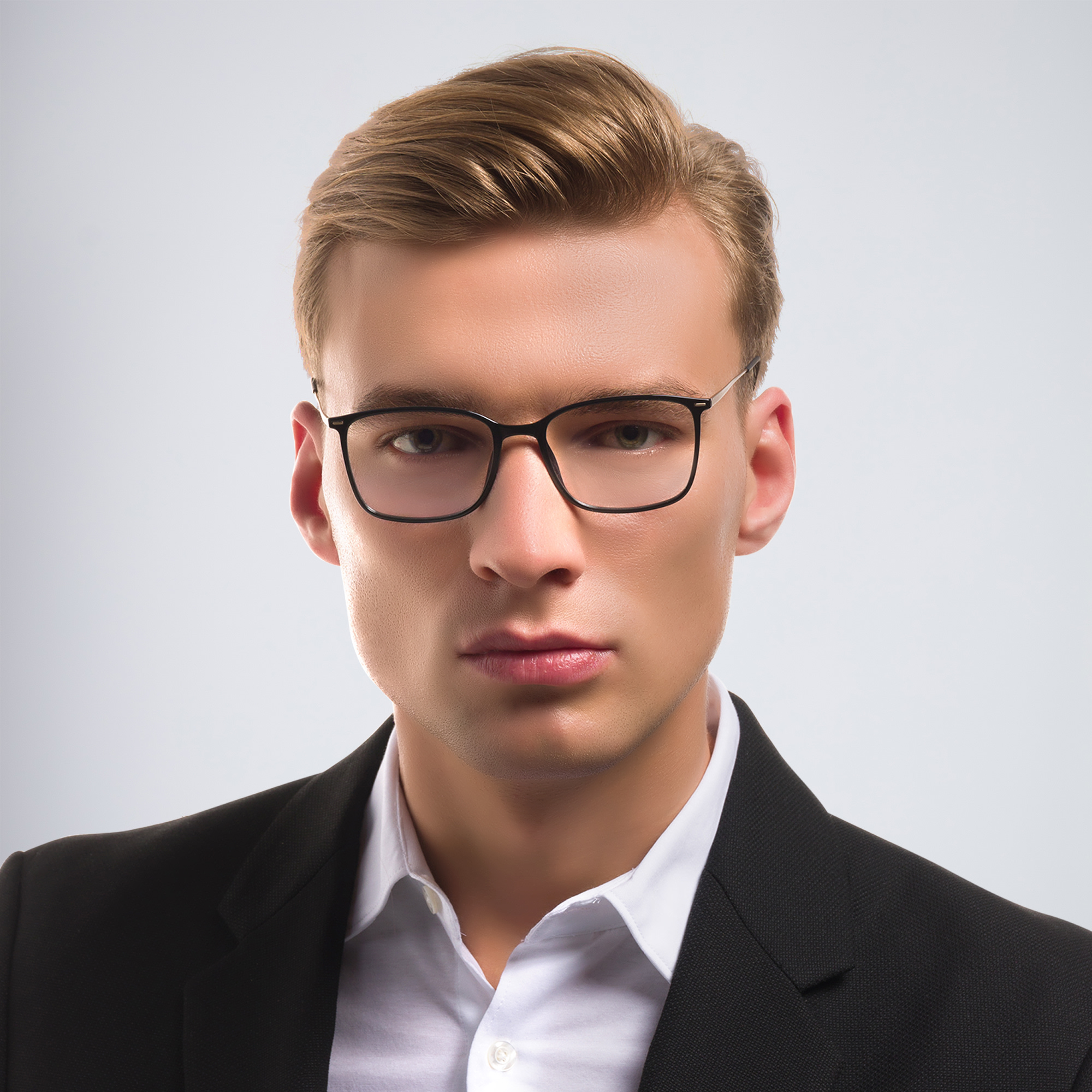 Shop Silhouette Square Eyeglasses in Dark Blue online.