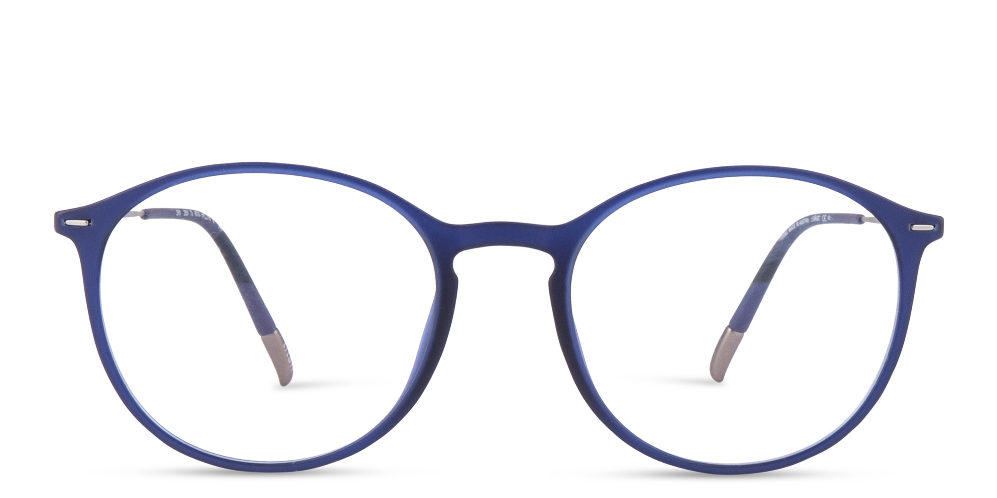 Shop Silhouette Square Eyeglasses in Dark Blue online.