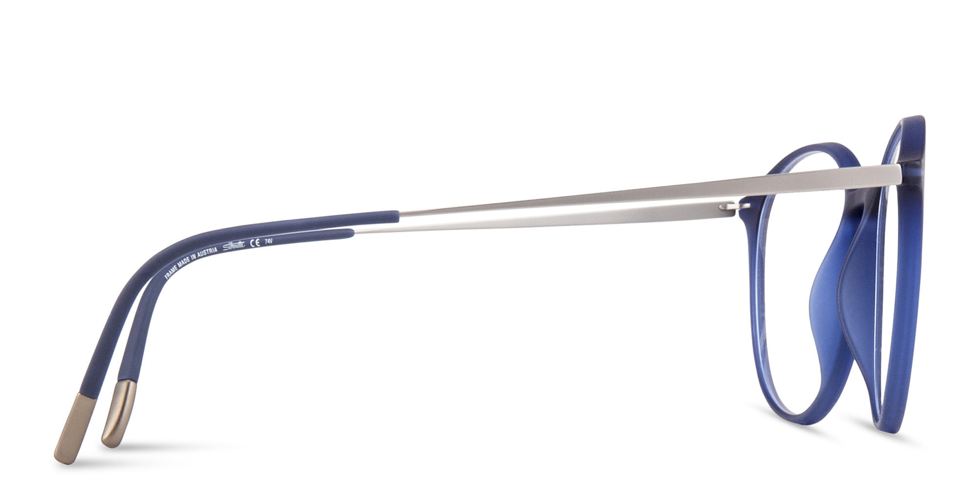 Shop Silhouette Square Eyeglasses in Dark Blue online.