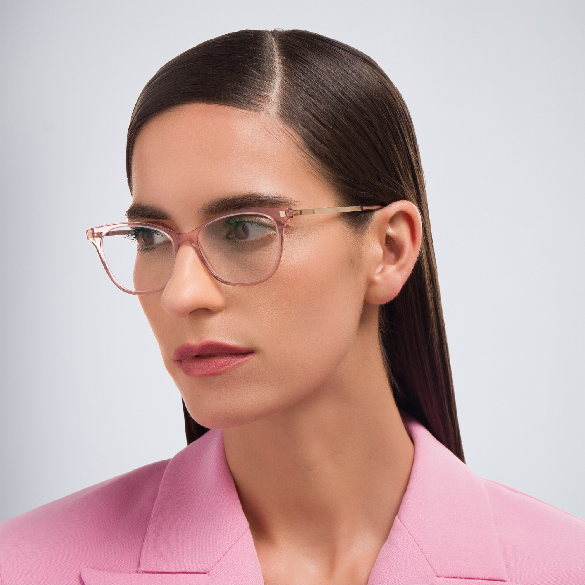 Shop MYKITA Cat-Eye Eyeglasses in Light Pink online.