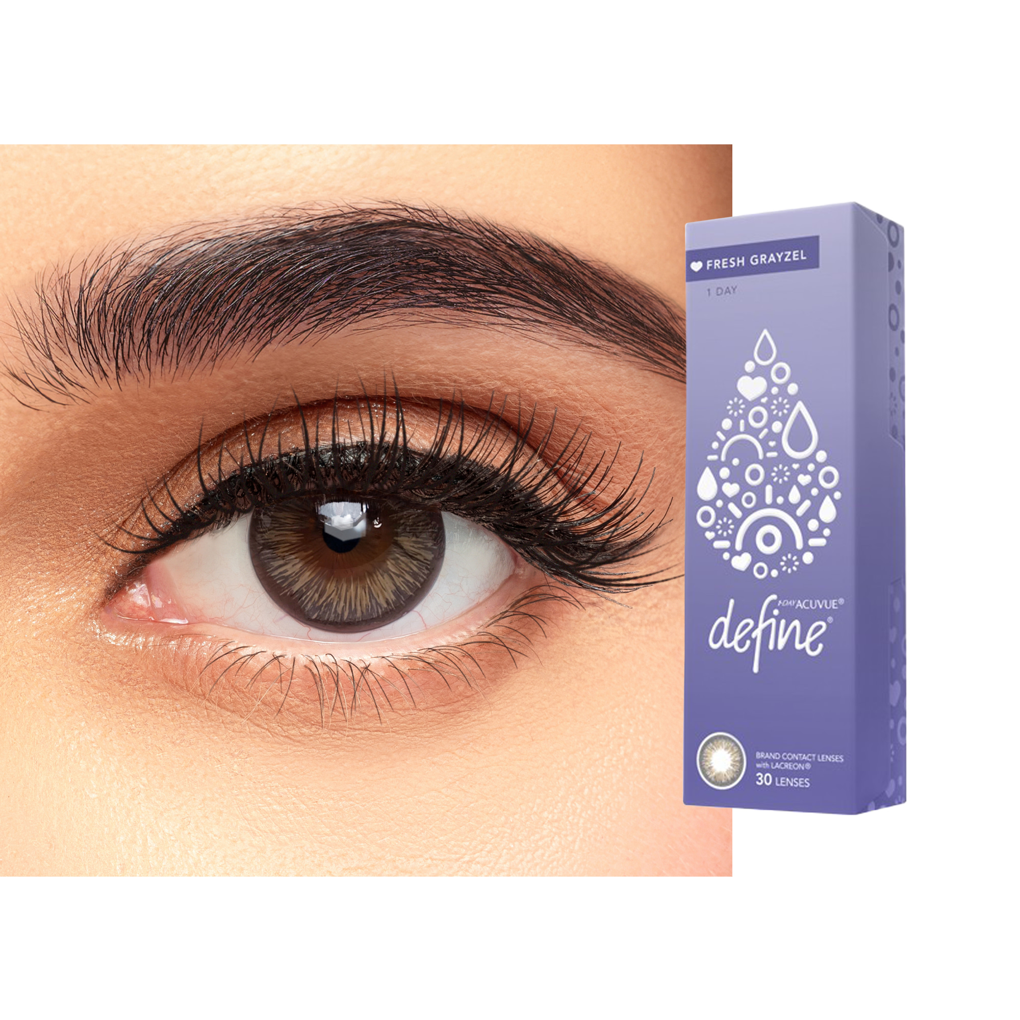 ACUVUE 1-Day Define Fresh Color Contact Lenses - Grayzel – Product Photo 1