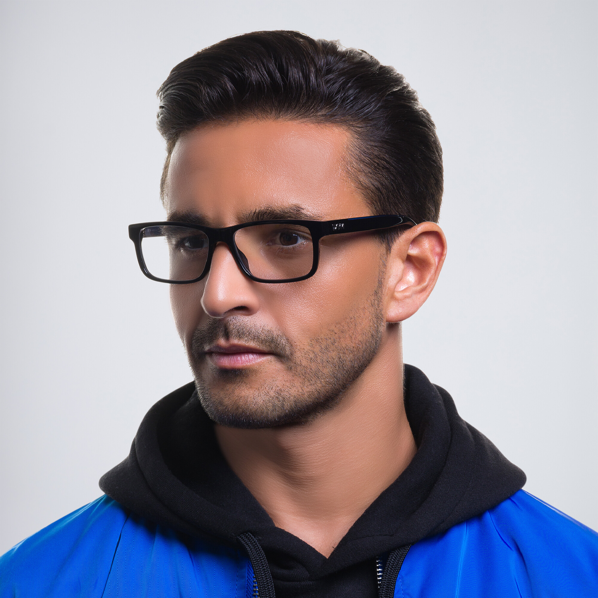 EYE'M Rectangle Eyeglasses in Black – Product Photo 6