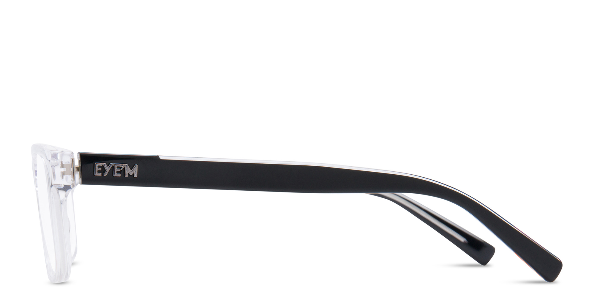EYE'M Rectangle Eyeglasses in Transparent – Product Photo 3