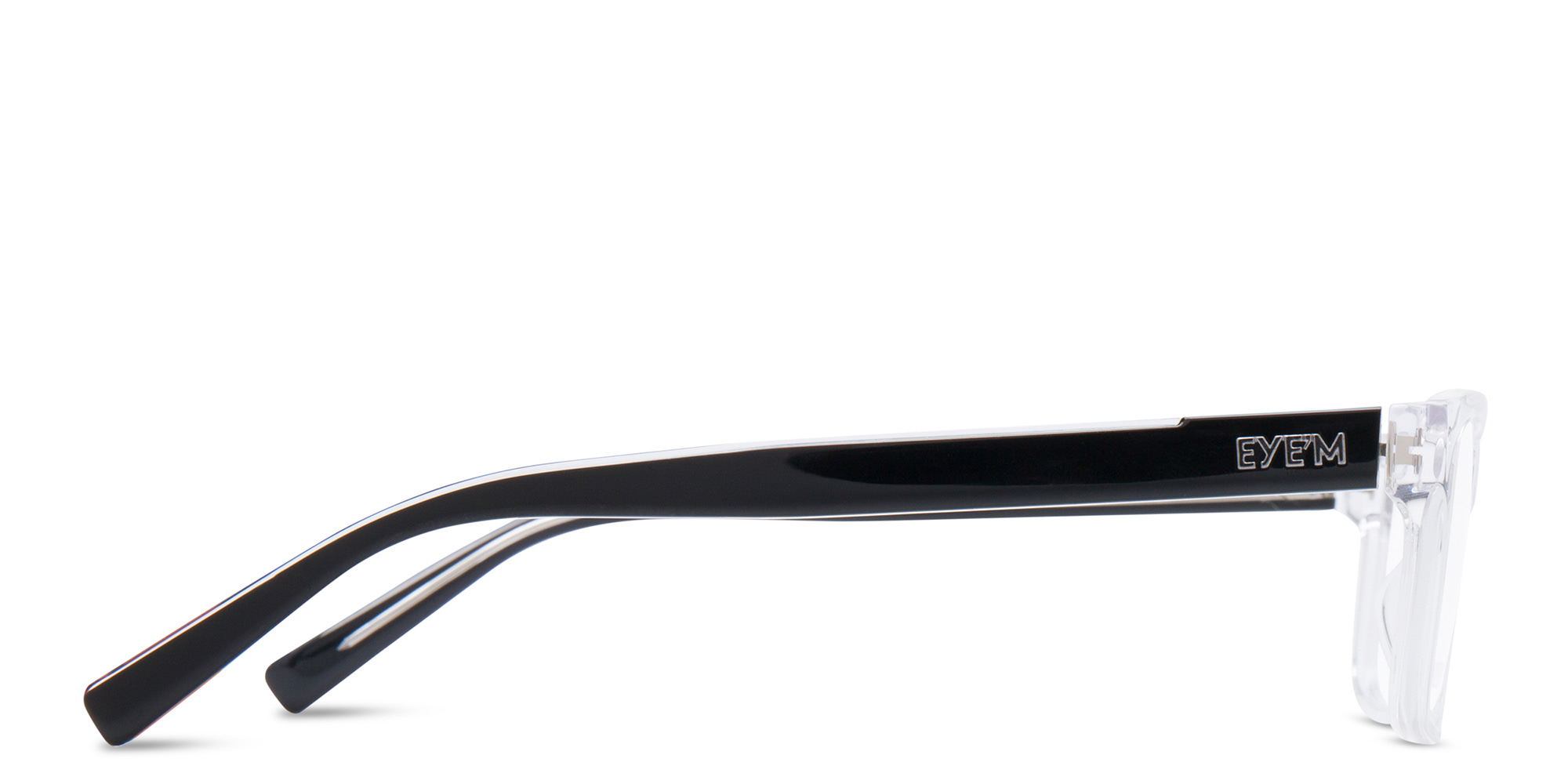 EYE'M Rectangle Eyeglasses in Transparent – Product Photo 4