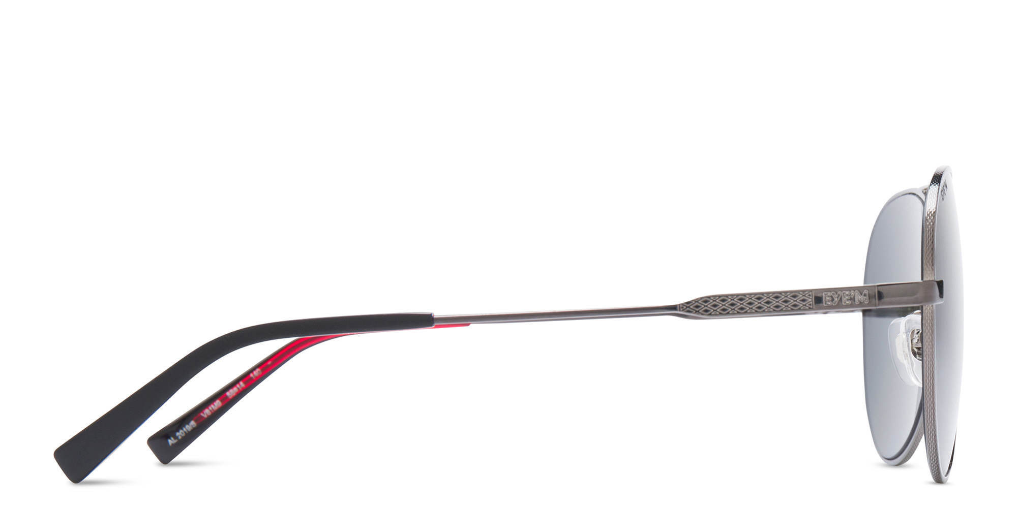 EYE'M Aviator Sunglasses in Gunmetal – Product Photo 3