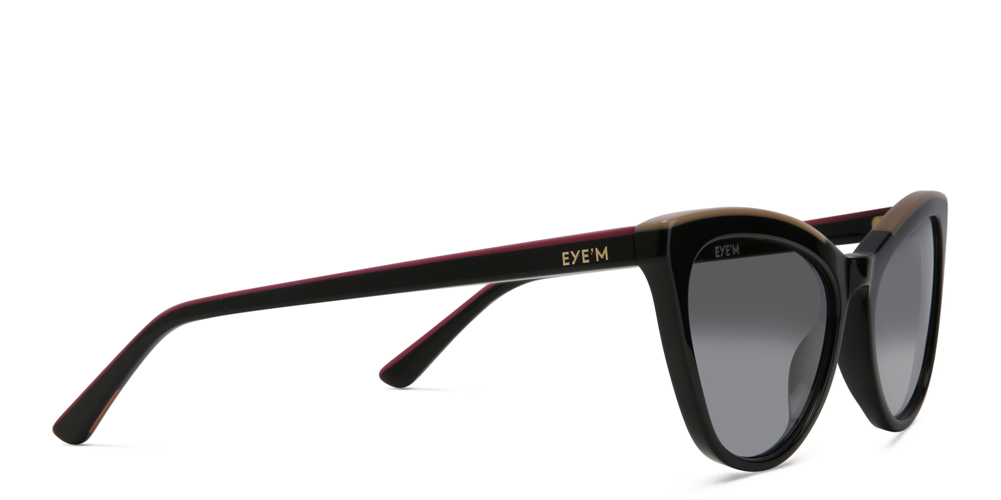 تسوق نظارة شمسية بإطار كات آي EYE'M بلون أسود أونلاين.