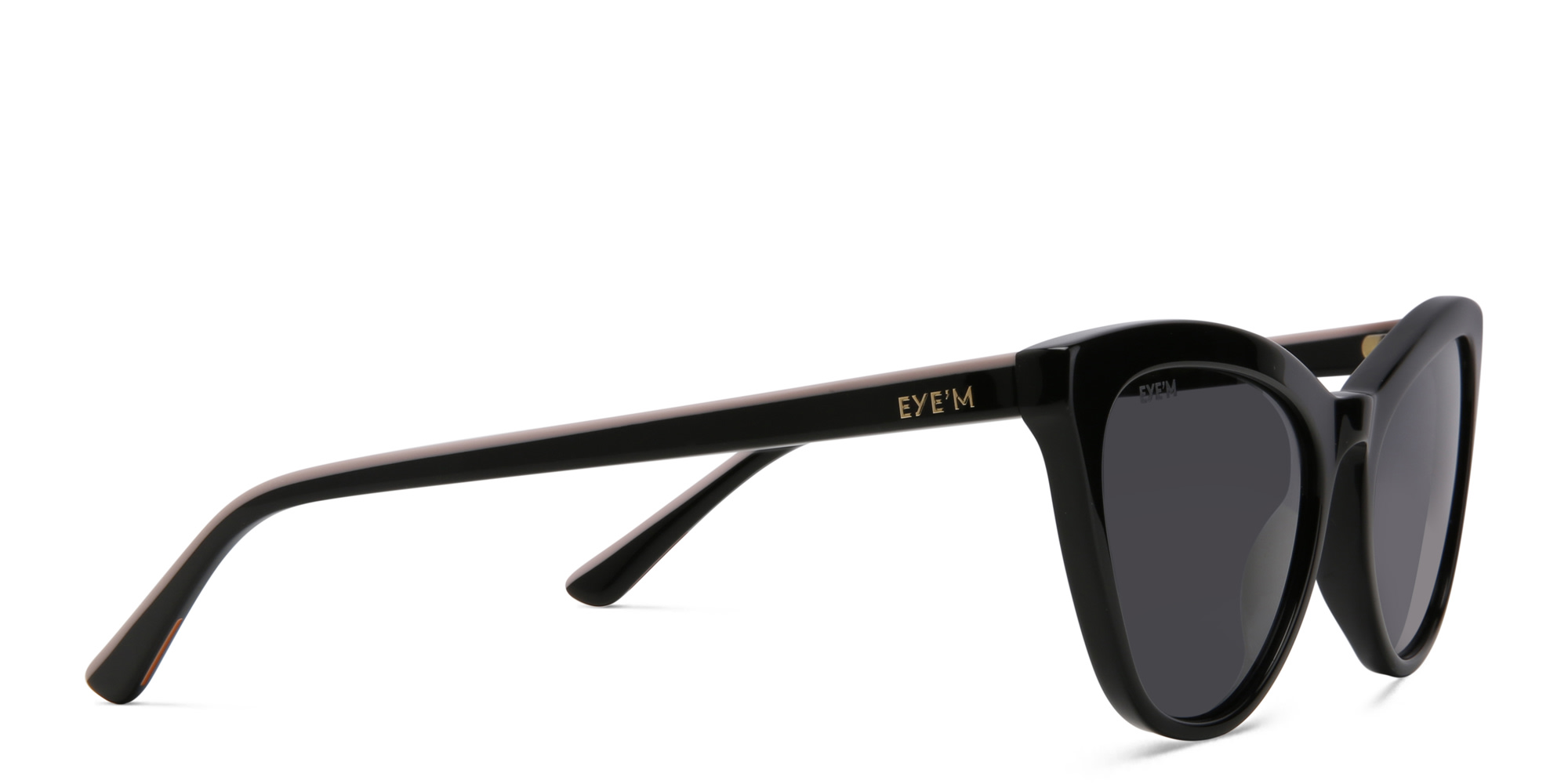 EYE'M Cat Eye Sunglasses in Black & Pink – Product Photo 3