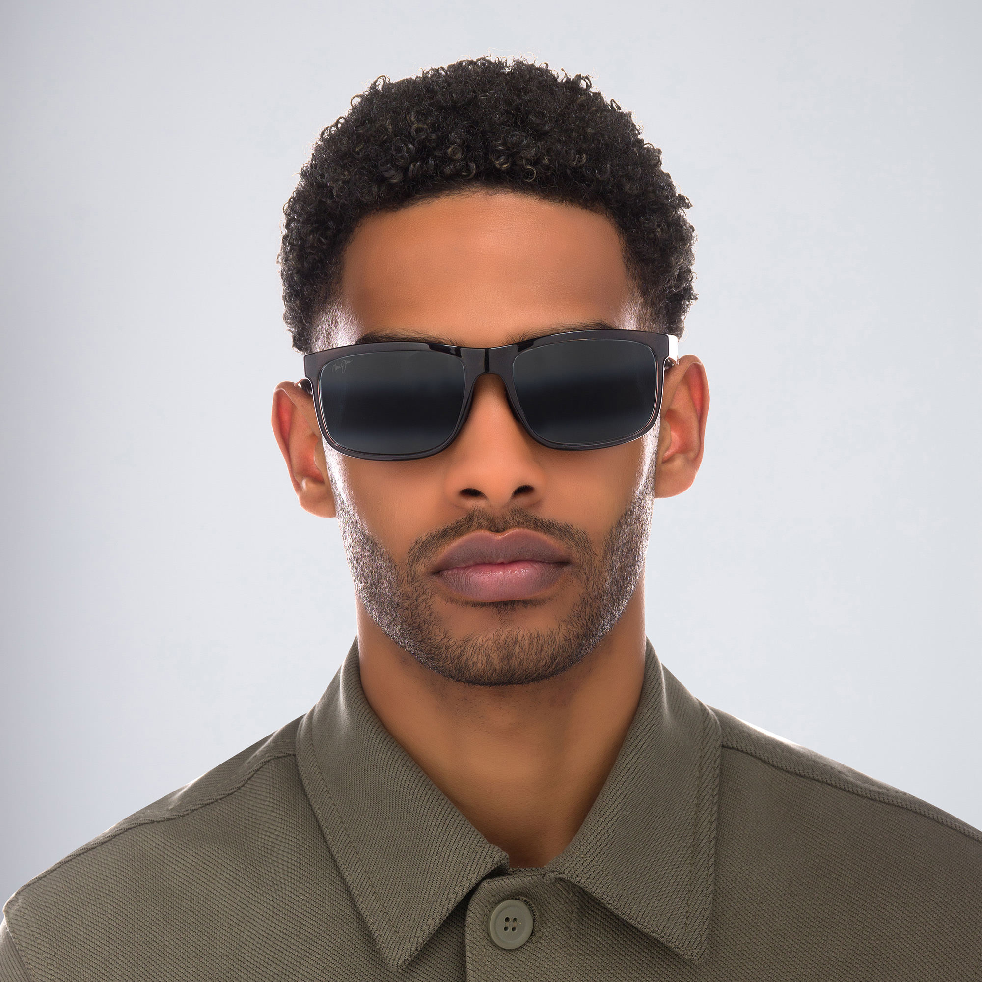 Maui Jim Huelo Unisex Rectangle Sunglasses in Grey – Product Photo 7
