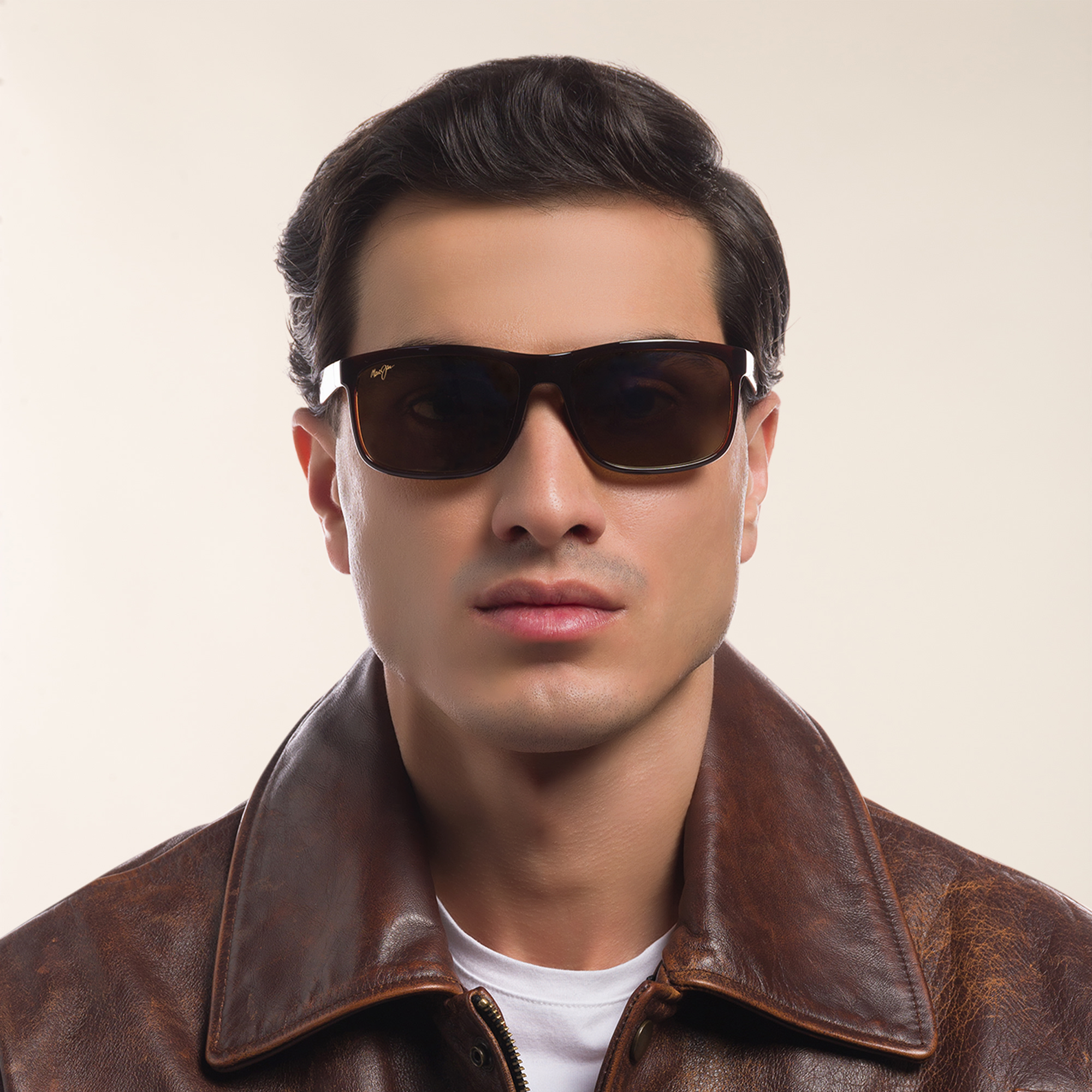 Maui Jim Huelo Unisex Rectangle Sunglasses in Brown – Product Photo 7