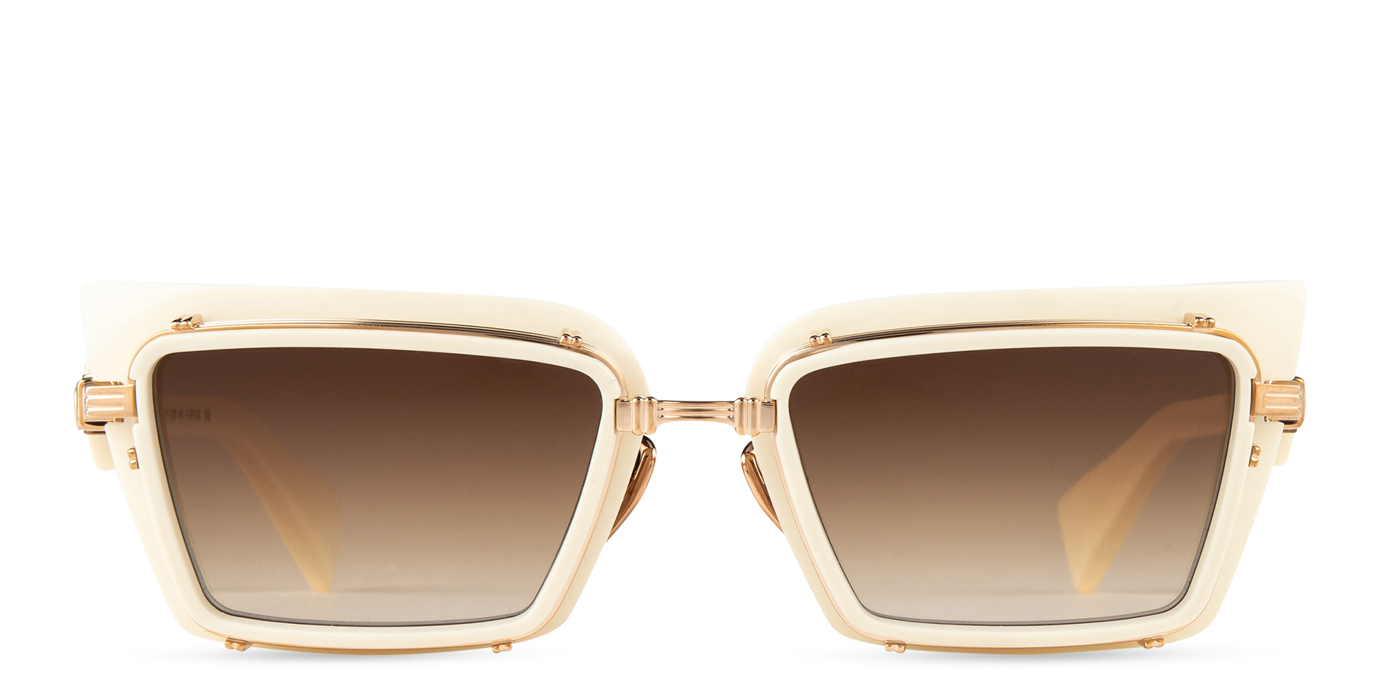 Shop BALMAIN Admirable Unisex Square Sunglasses in Gold online.