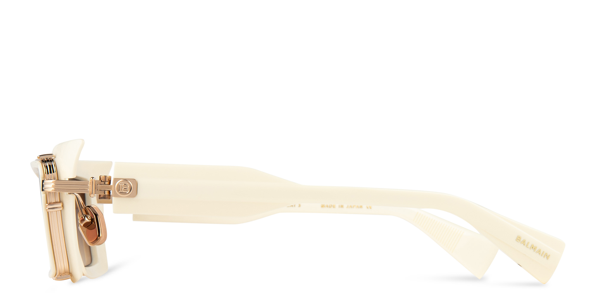 Shop BALMAIN Admirable Unisex Square Sunglasses in Gold online.