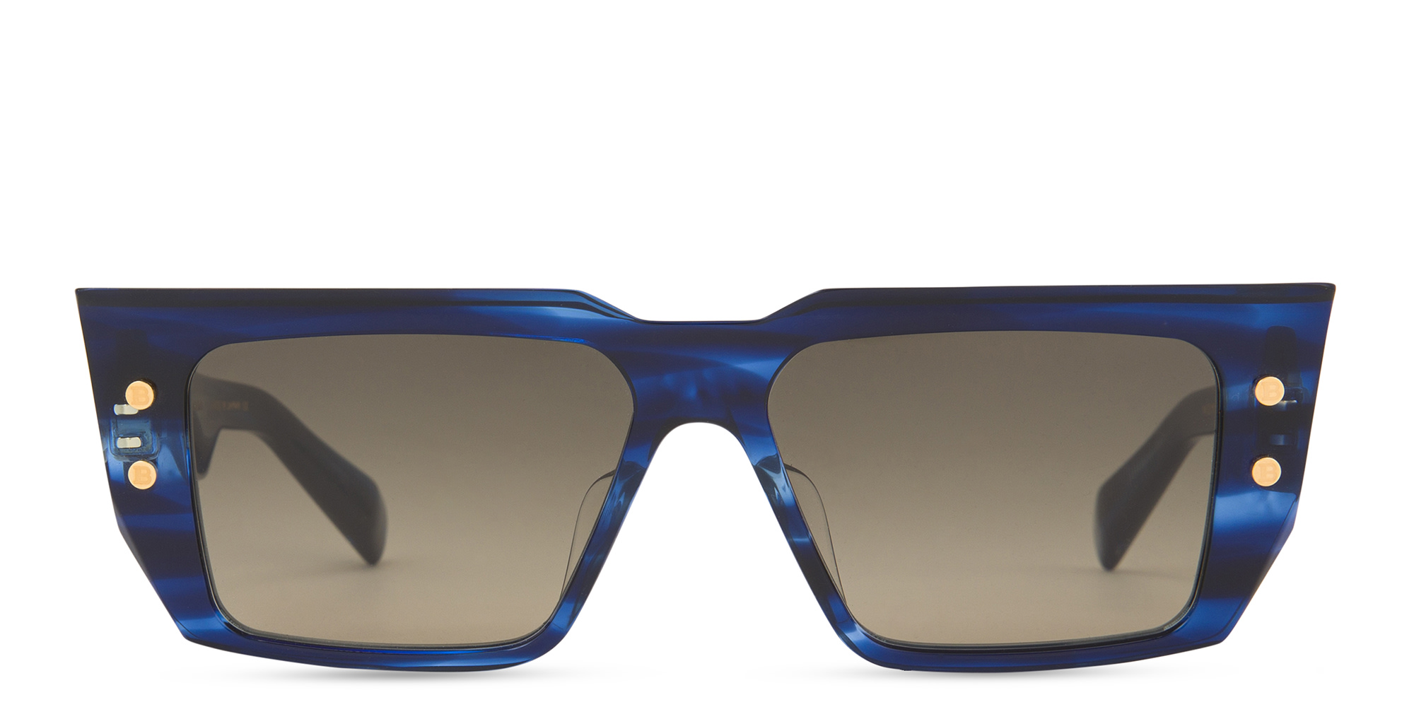 BALMAIN Unisex Square Sunglasses in Blue – Product Photo 1