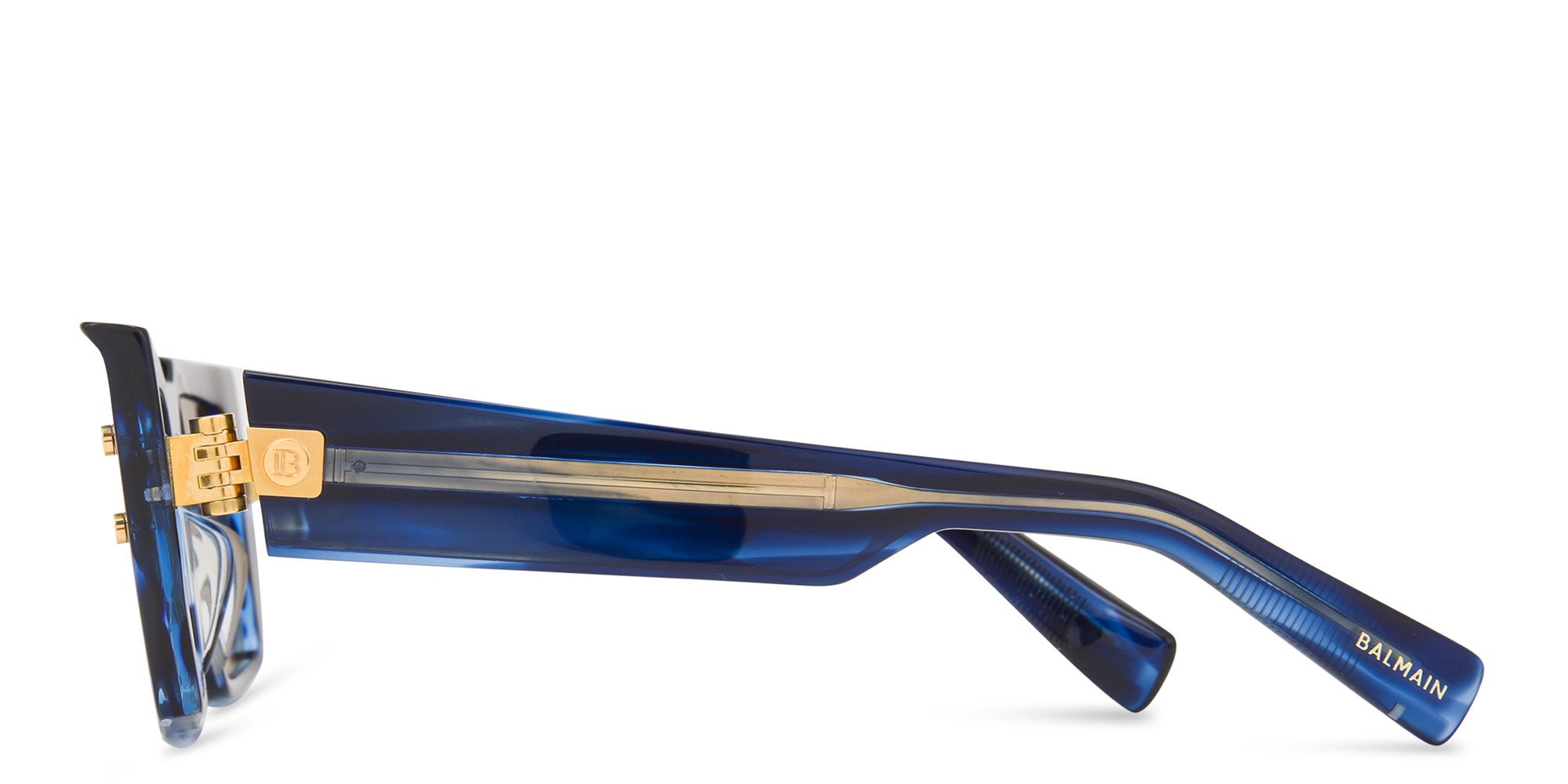 BALMAIN Unisex Square Sunglasses in Blue – Product Photo 3