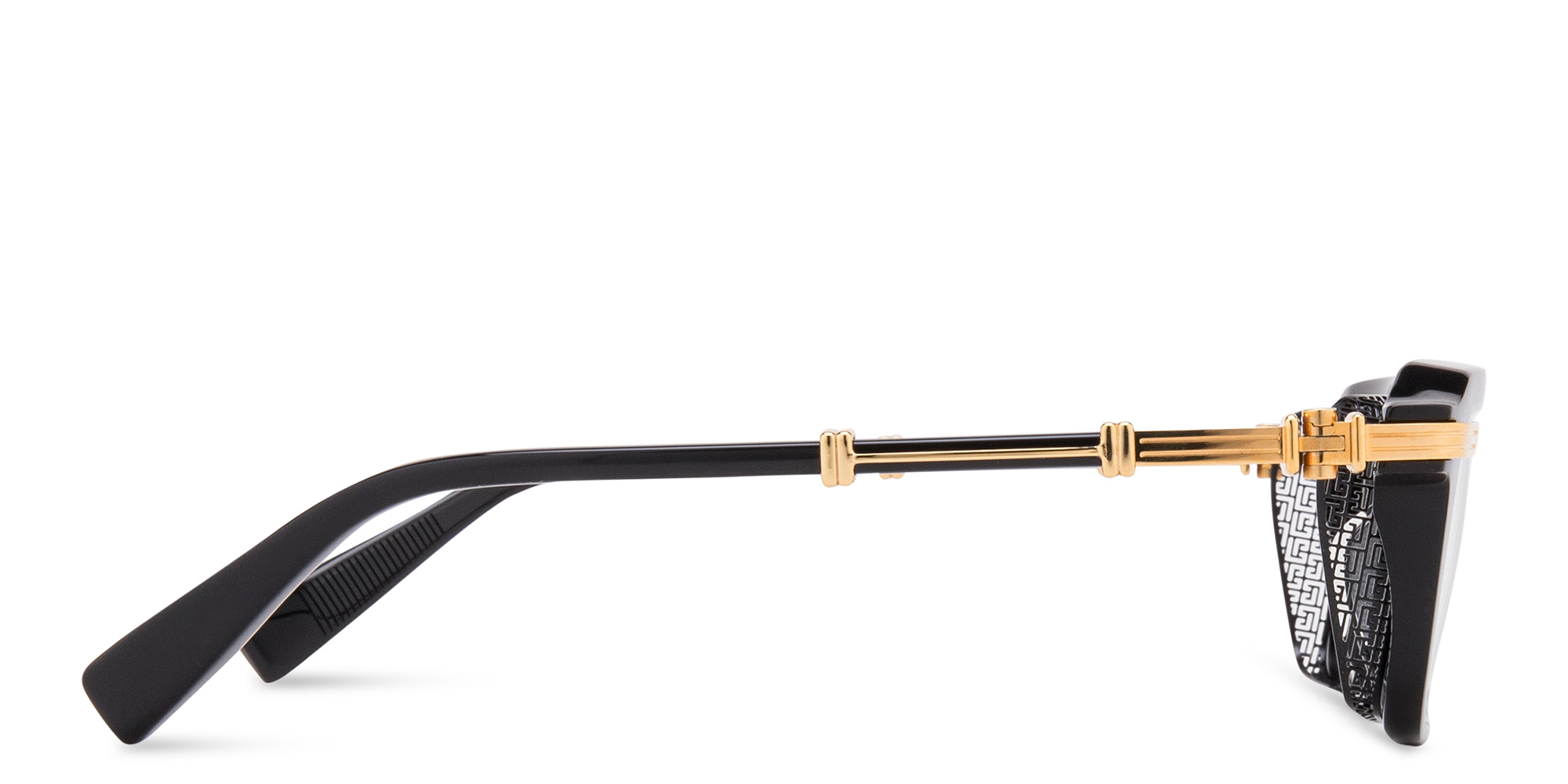 Shop BALMAIN Legion III Square Eyeglasses in Black online.