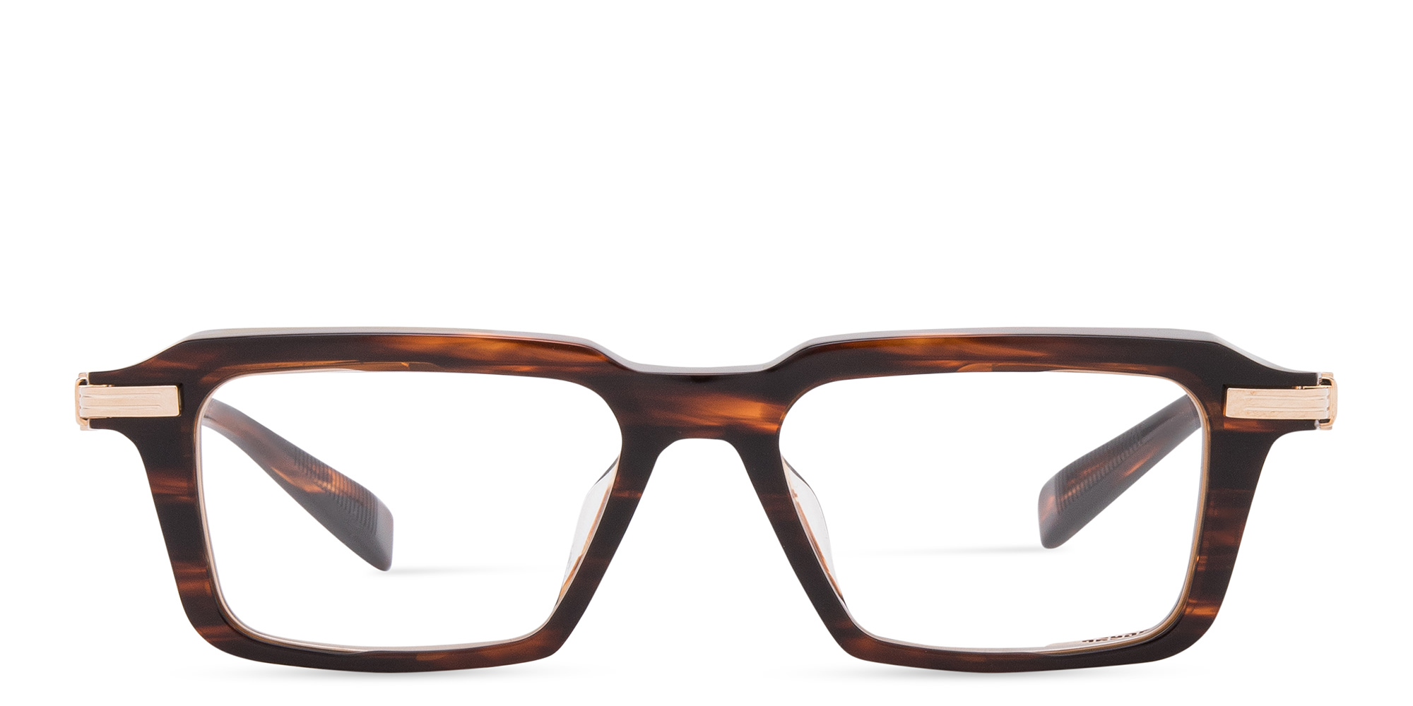 Shop BALMAIN Legion III Square Eyeglasses in Brown online.