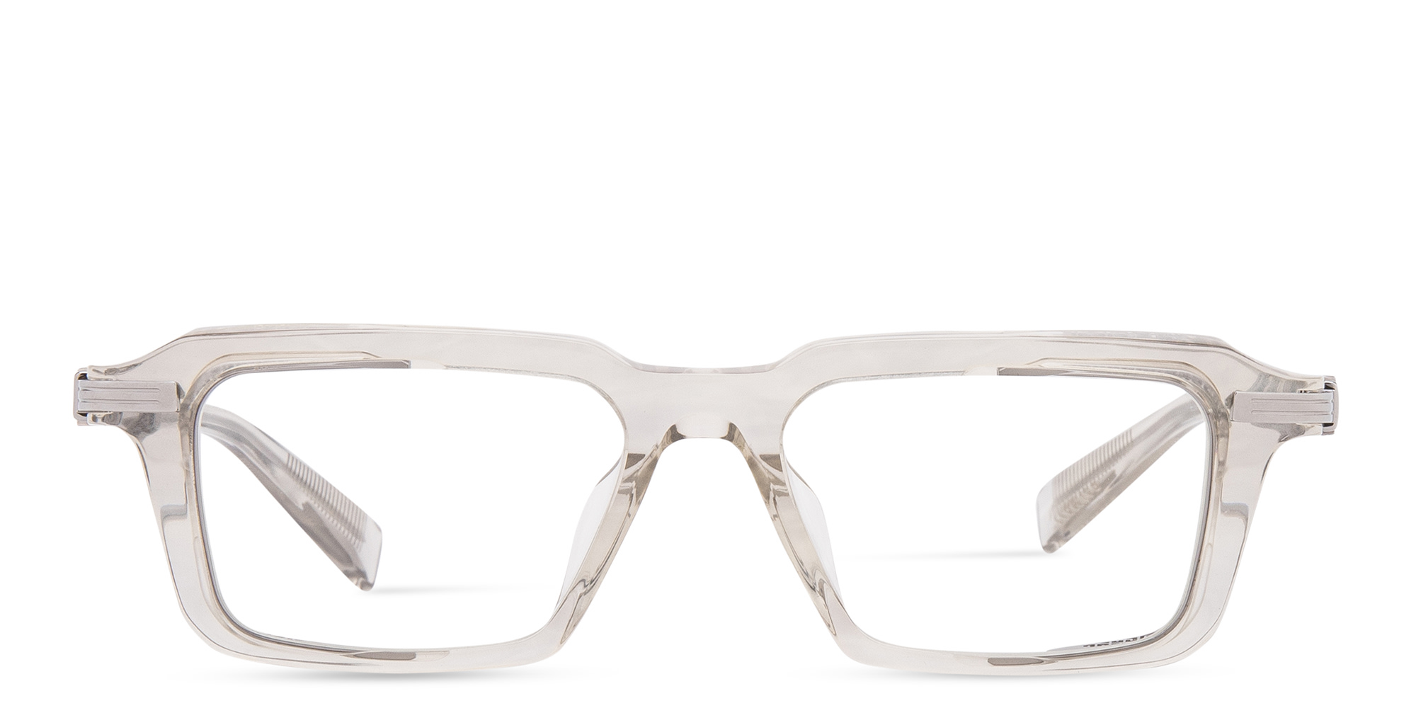 Shop BALMAIN Legion III Square Eyeglasses in Grey online.