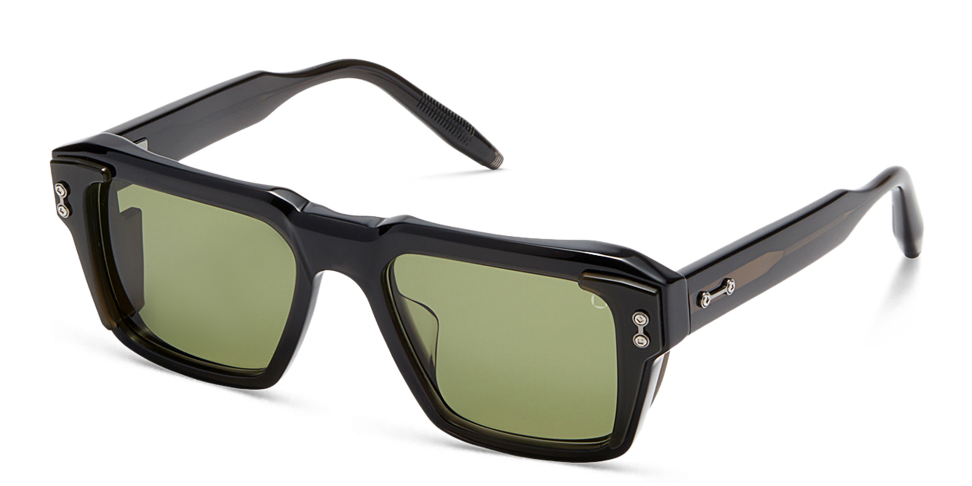 AKONI Hercules Square Sunglasses in Black – Product Photo 2
