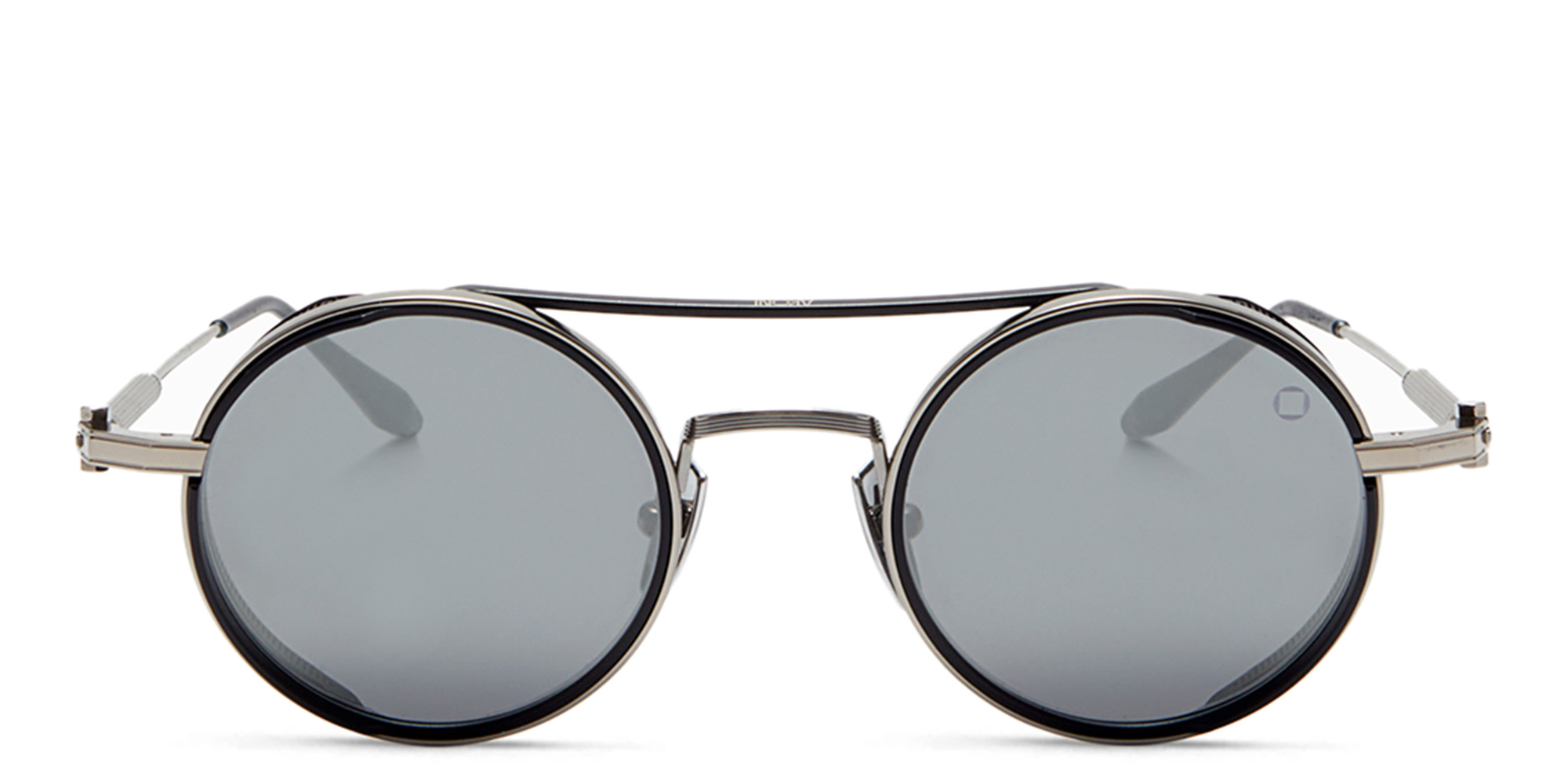 Shop AKONI Eris Unisex Round Sunglasses in Blue online.