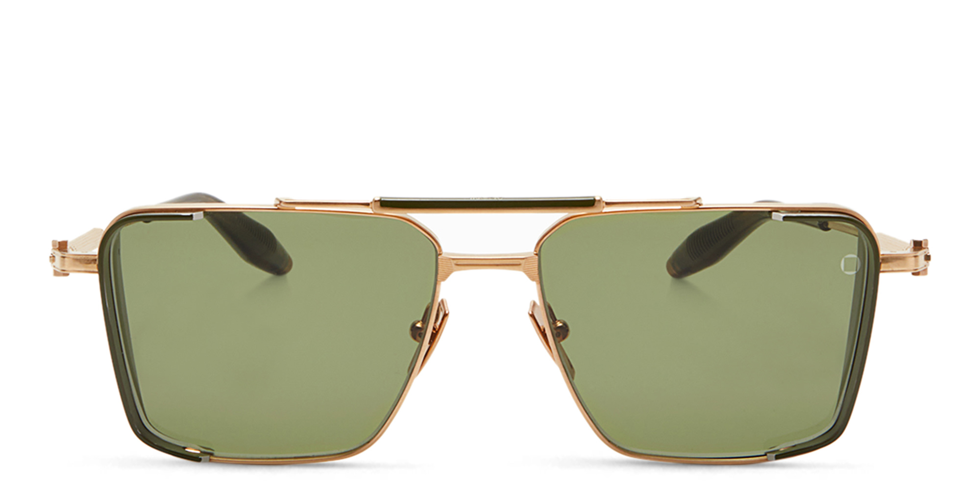 AKONI Hera Unisex Aviator Sunglasses in Gold – Product Photo 1