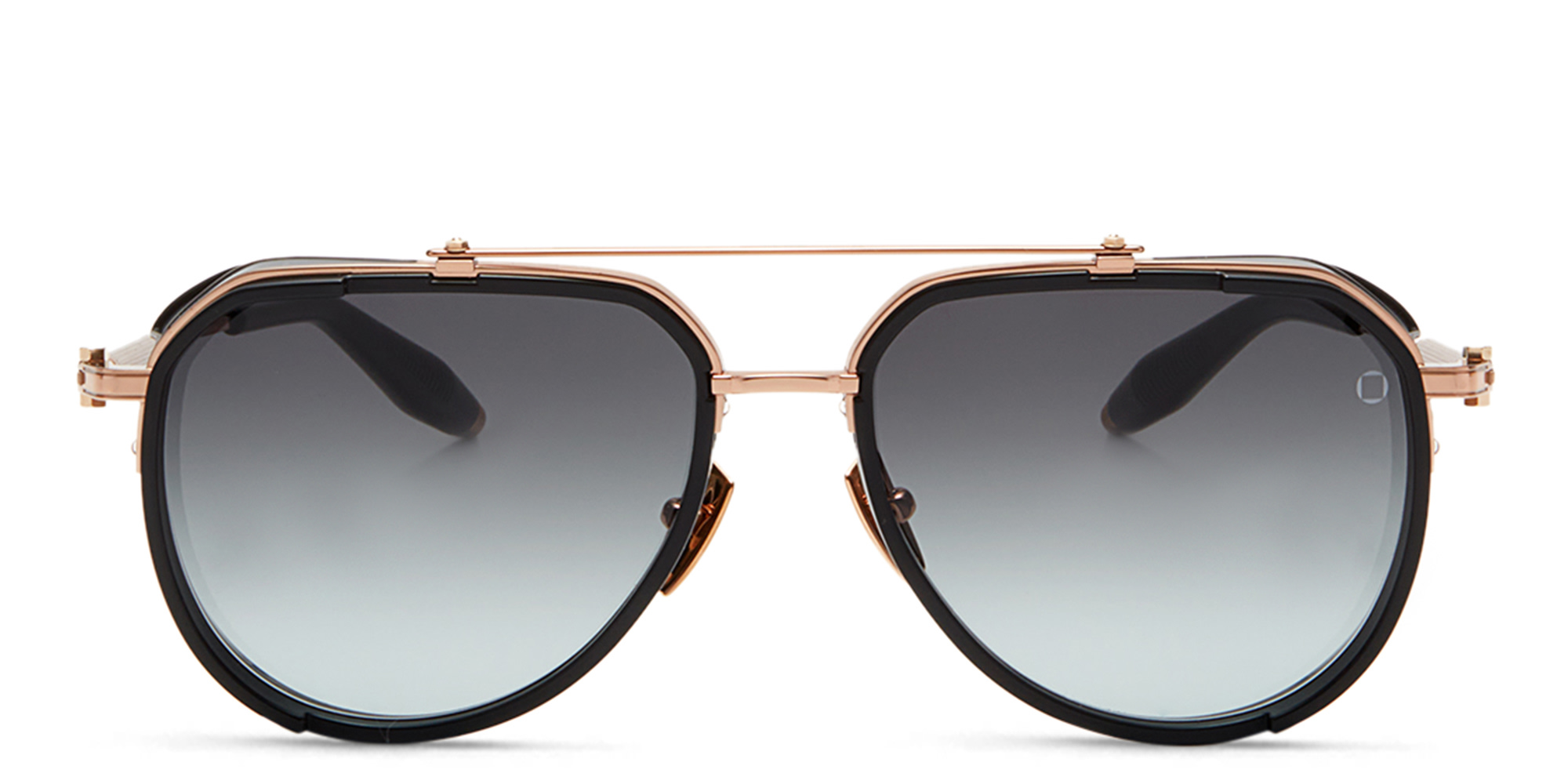 AKONI Echo Aviator Sunglasses in Black – Product Photo 1