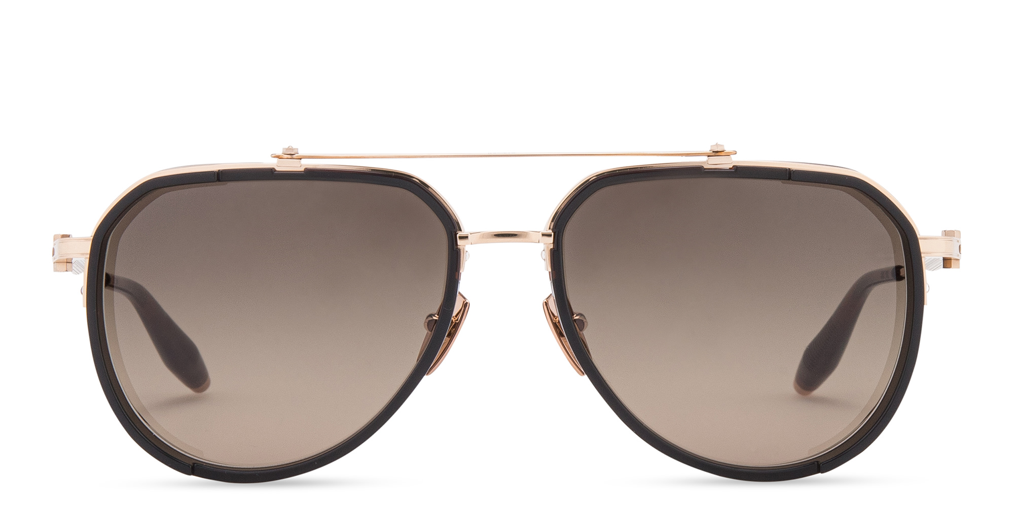 Shop AKONI Echo Aviator Sunglasses in Havana online.