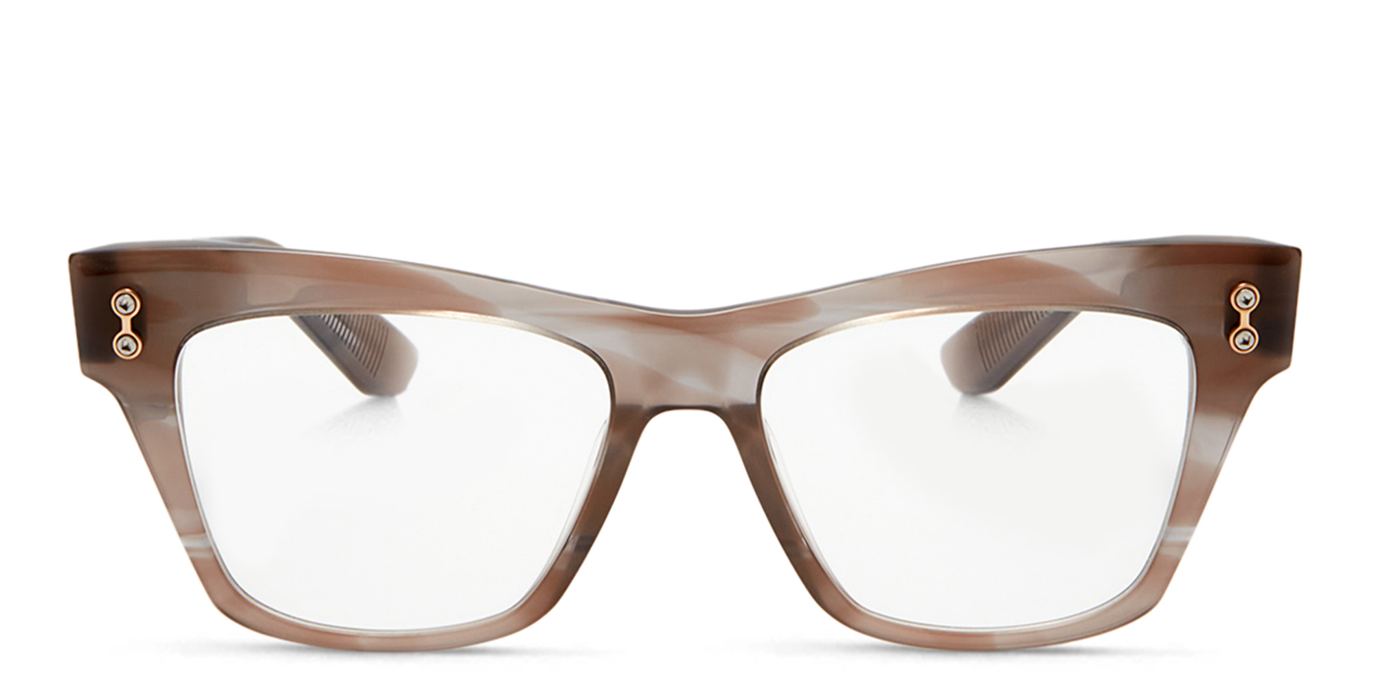 Shop AKONI Sagitta Cat Eye Eyeglasses in Pink online.