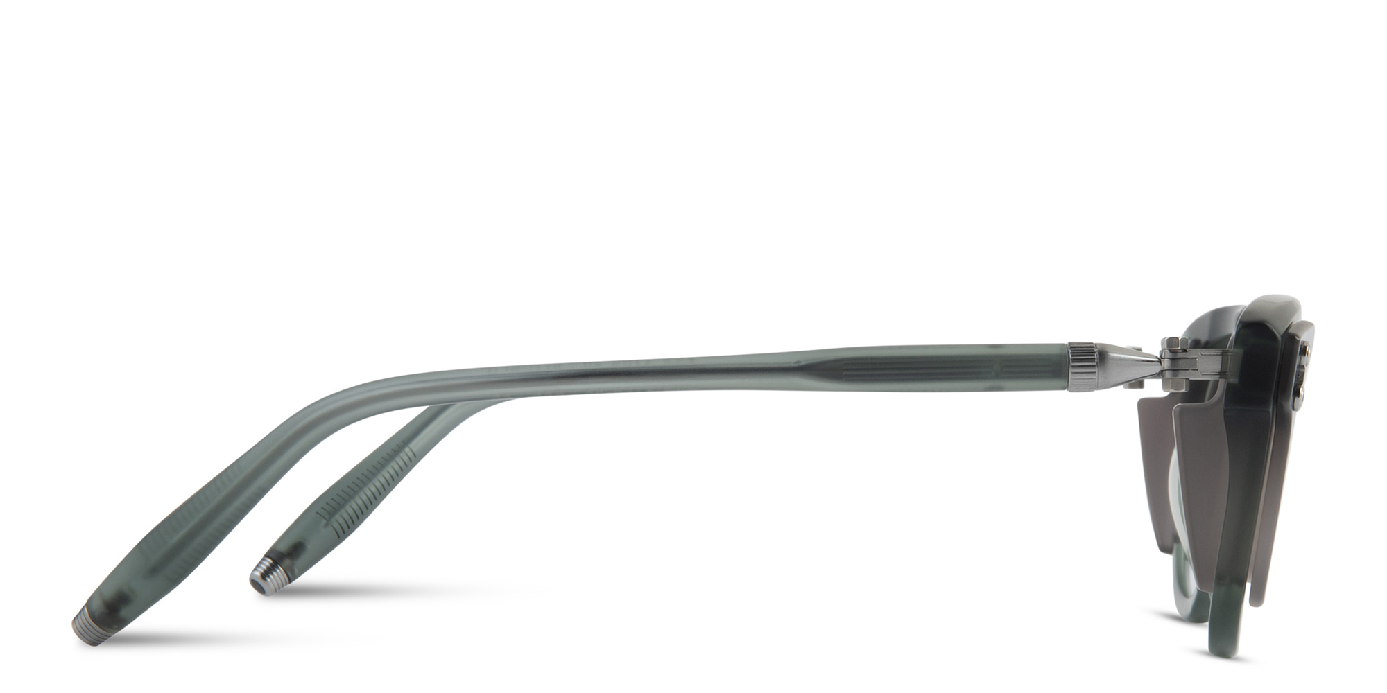 AKONI Orion Round Eyeglasses in Blue – Product Photo 3