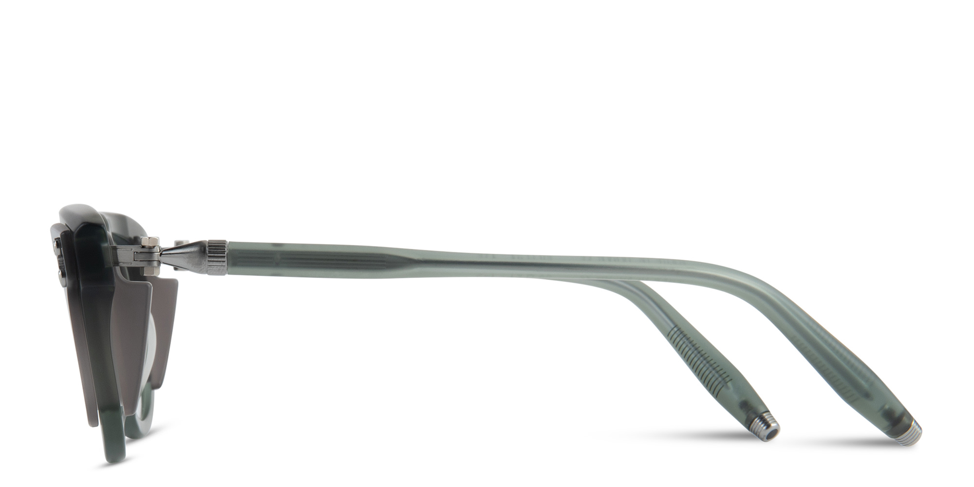 AKONI Orion Round Eyeglasses in Blue – Product Photo 4