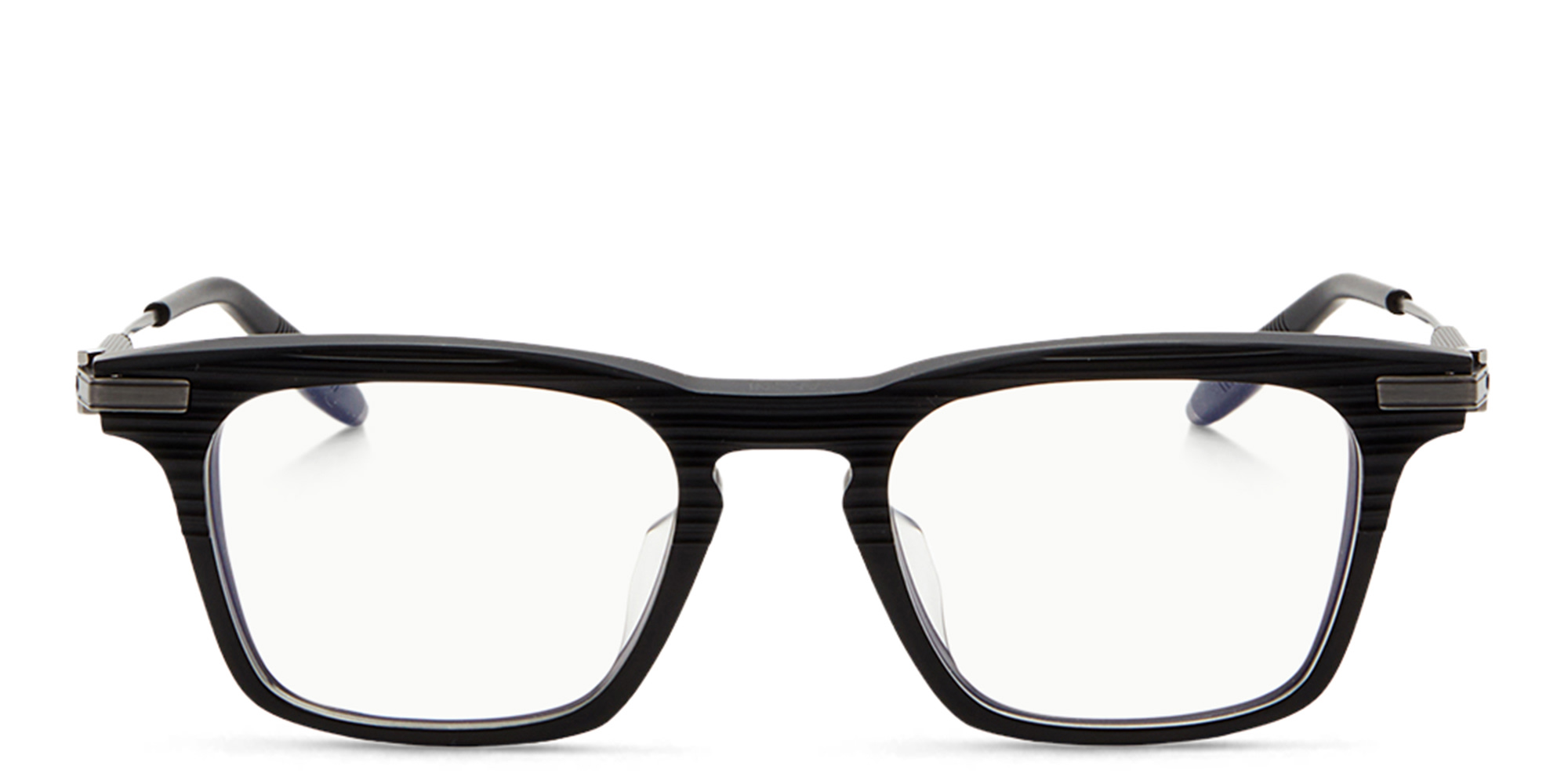 Shop AKONI Zenith Square Eyeglasses in Black online.