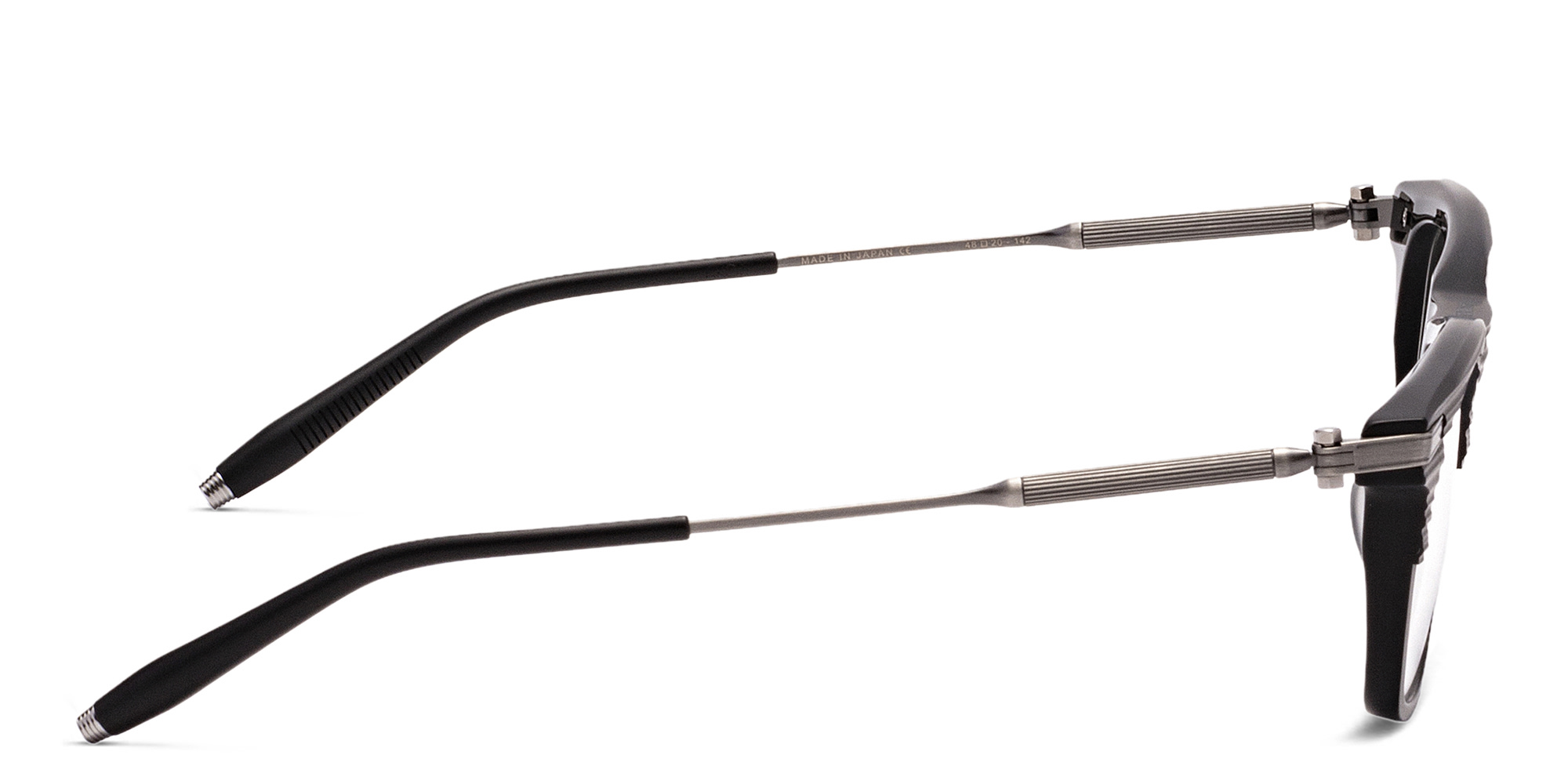 Shop AKONI Zenith Square Eyeglasses in Black online.