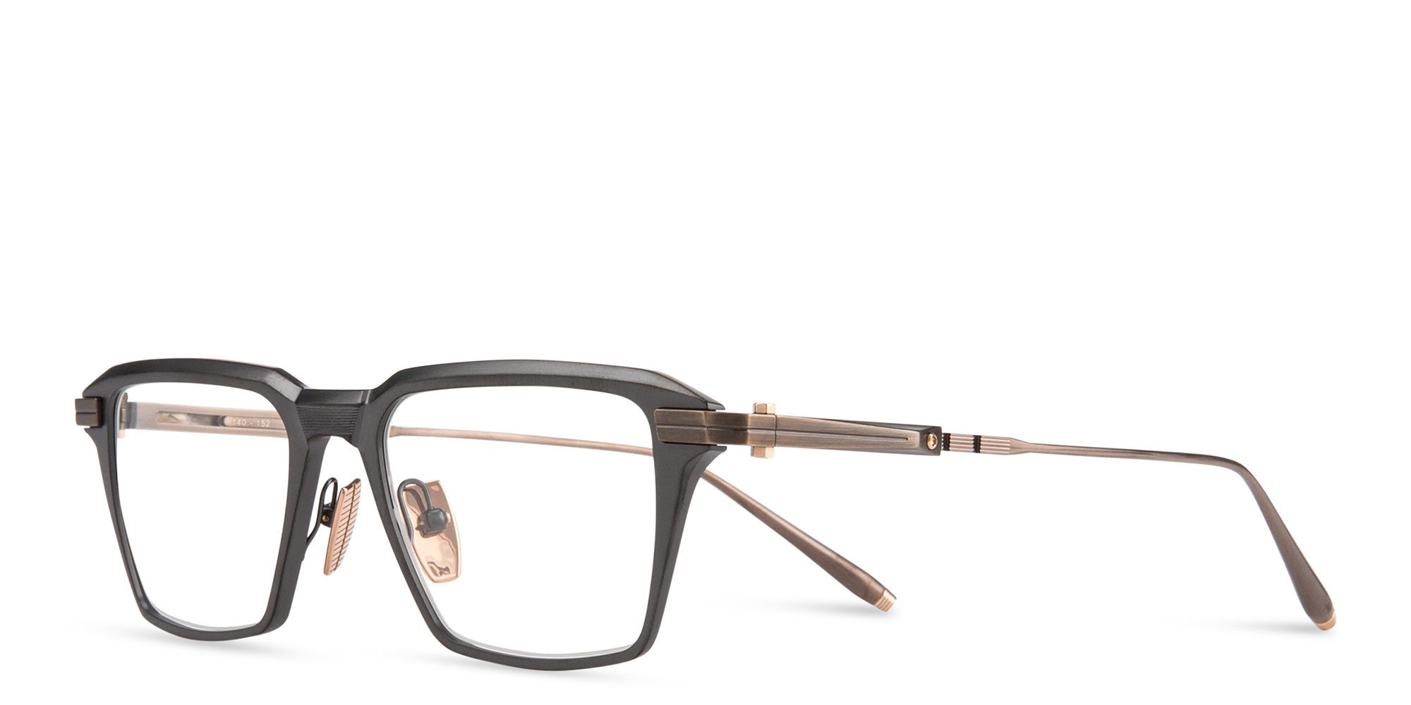 Shop AKONI Swift Square Eyeglasses in Black online.