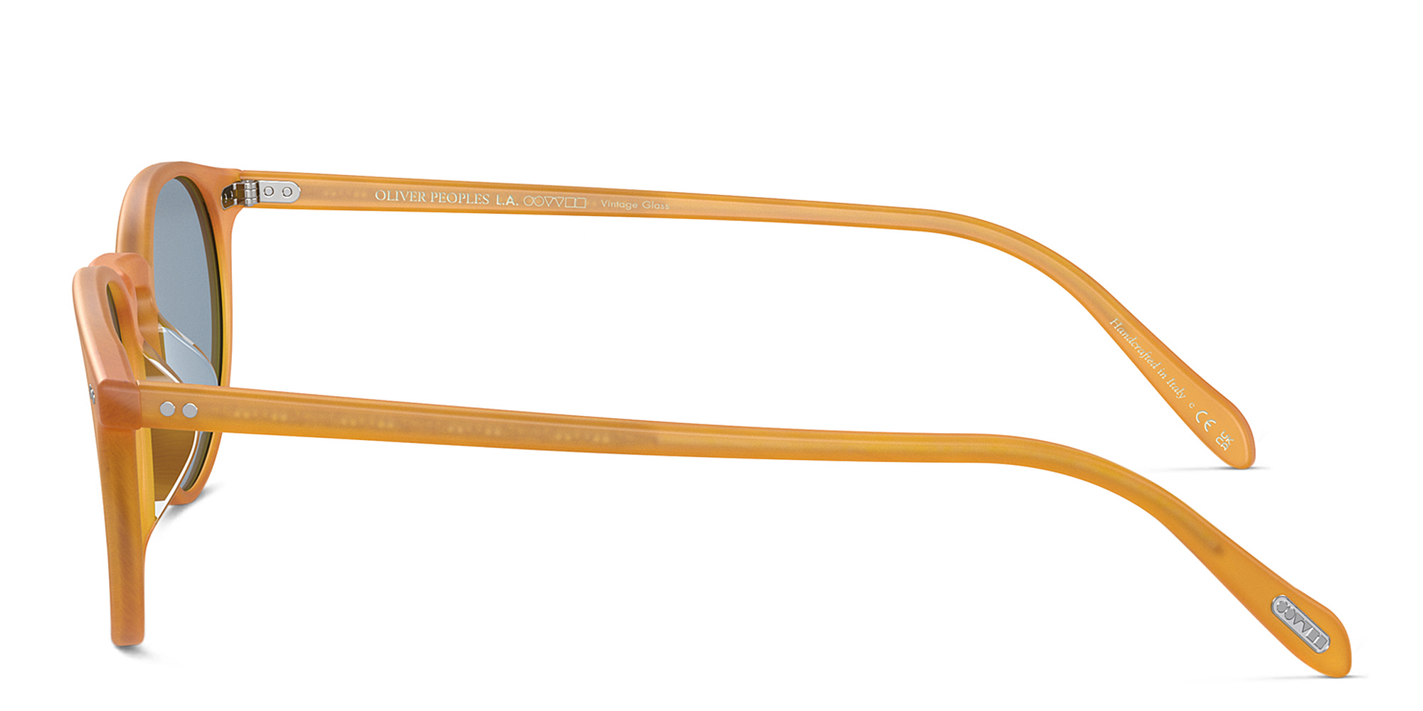 Shop OLIVER PEOPLES Unisex Panthos Sunglasses in Semi-Matte Amber Tortoise online.