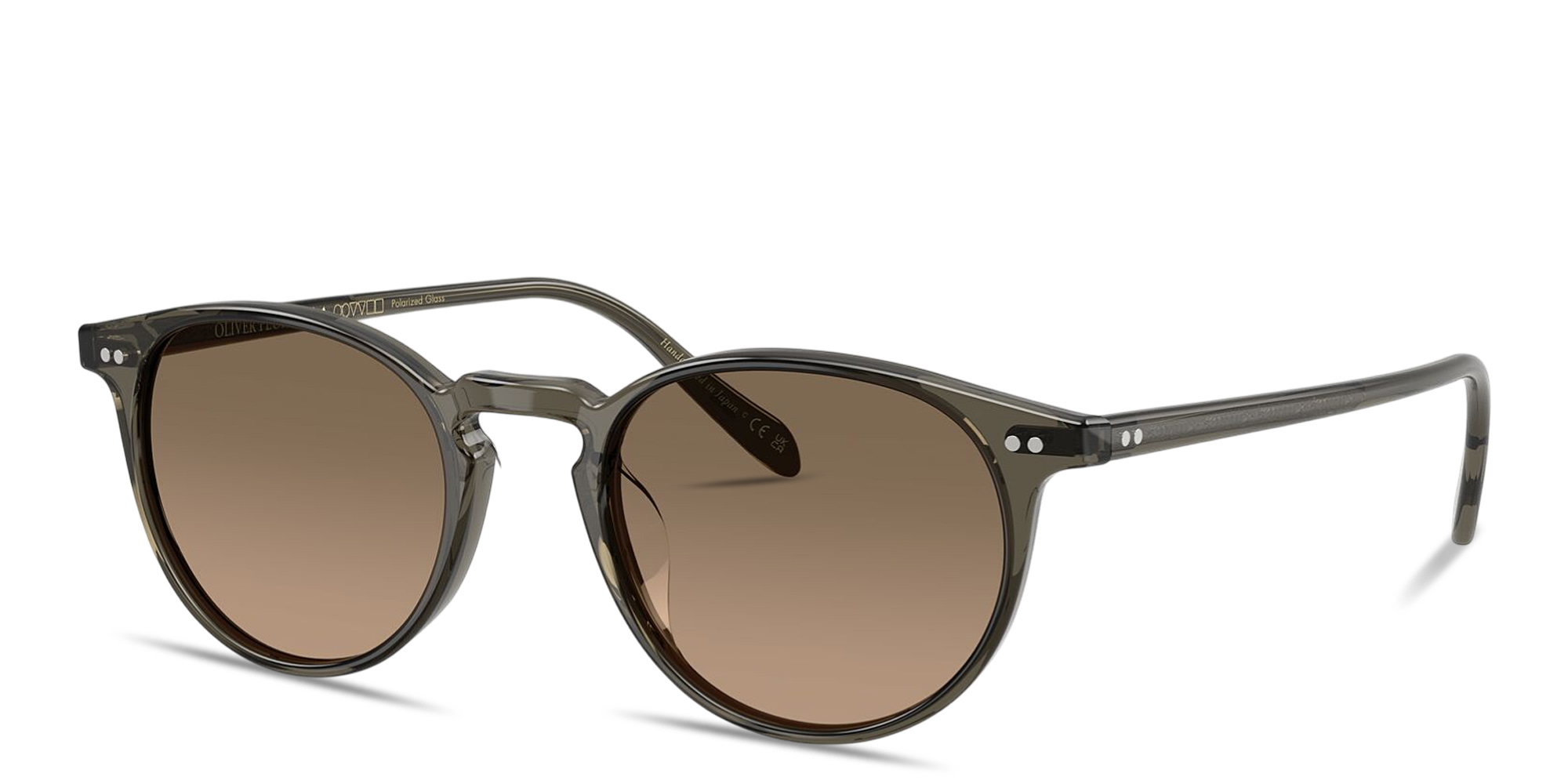 Shop OLIVER PEOPLES Riley Sun Unisex Panthos Sunglasses in Inkwell online.