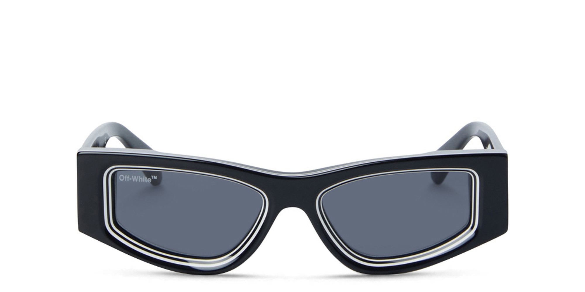 Shop OFF WHITE Unisex Square Sunglasses in Black online.