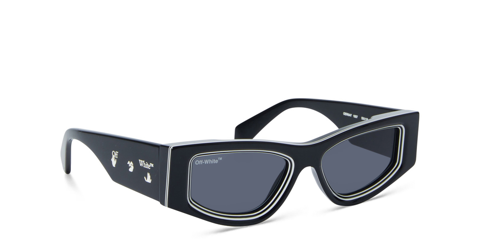 Shop OFF WHITE Unisex Square Sunglasses in Black online.