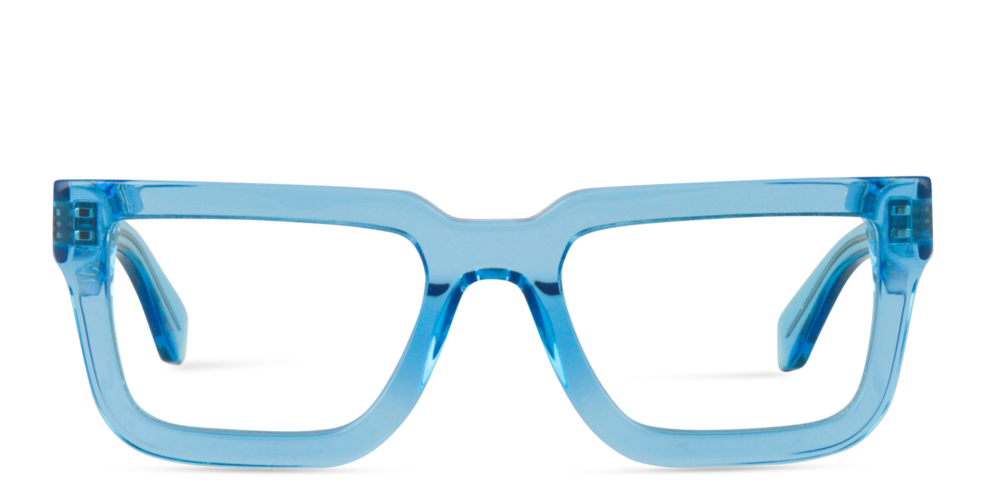 Shop OFF WHITE Unisex Square Eyeglasses in Blue online.