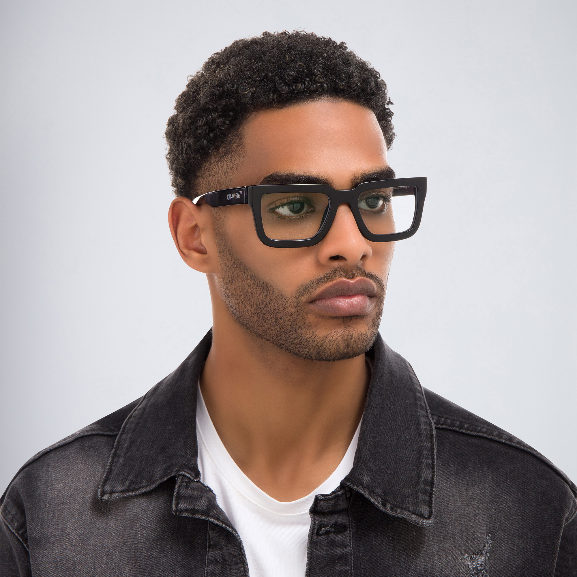 تسوق نظارات طبية مربعة للجنسين أوف وايت بلون أسود أونلاين.