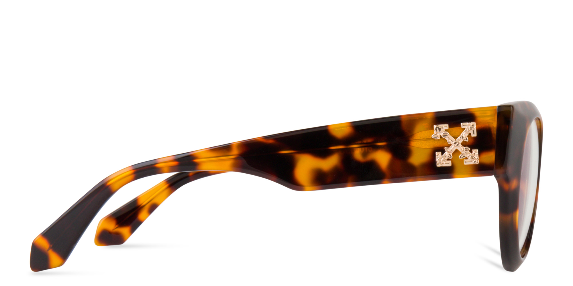 Shop OFF WHITE Unisex Round Eyeglasses in Havana online.