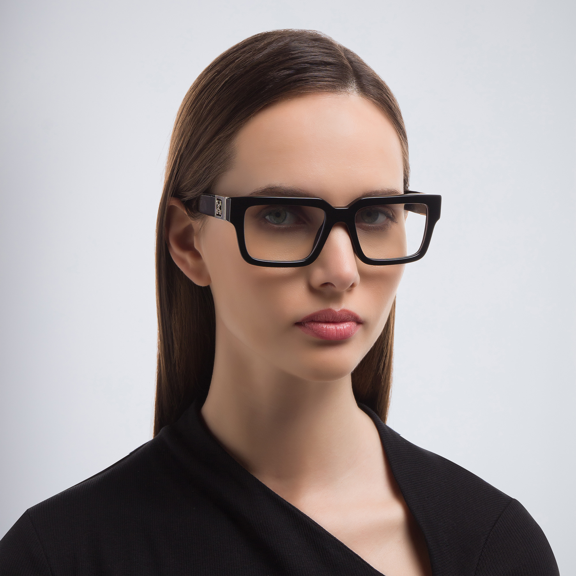 Shop OFF WHITE Unisex Square Eyeglasses in Black online.