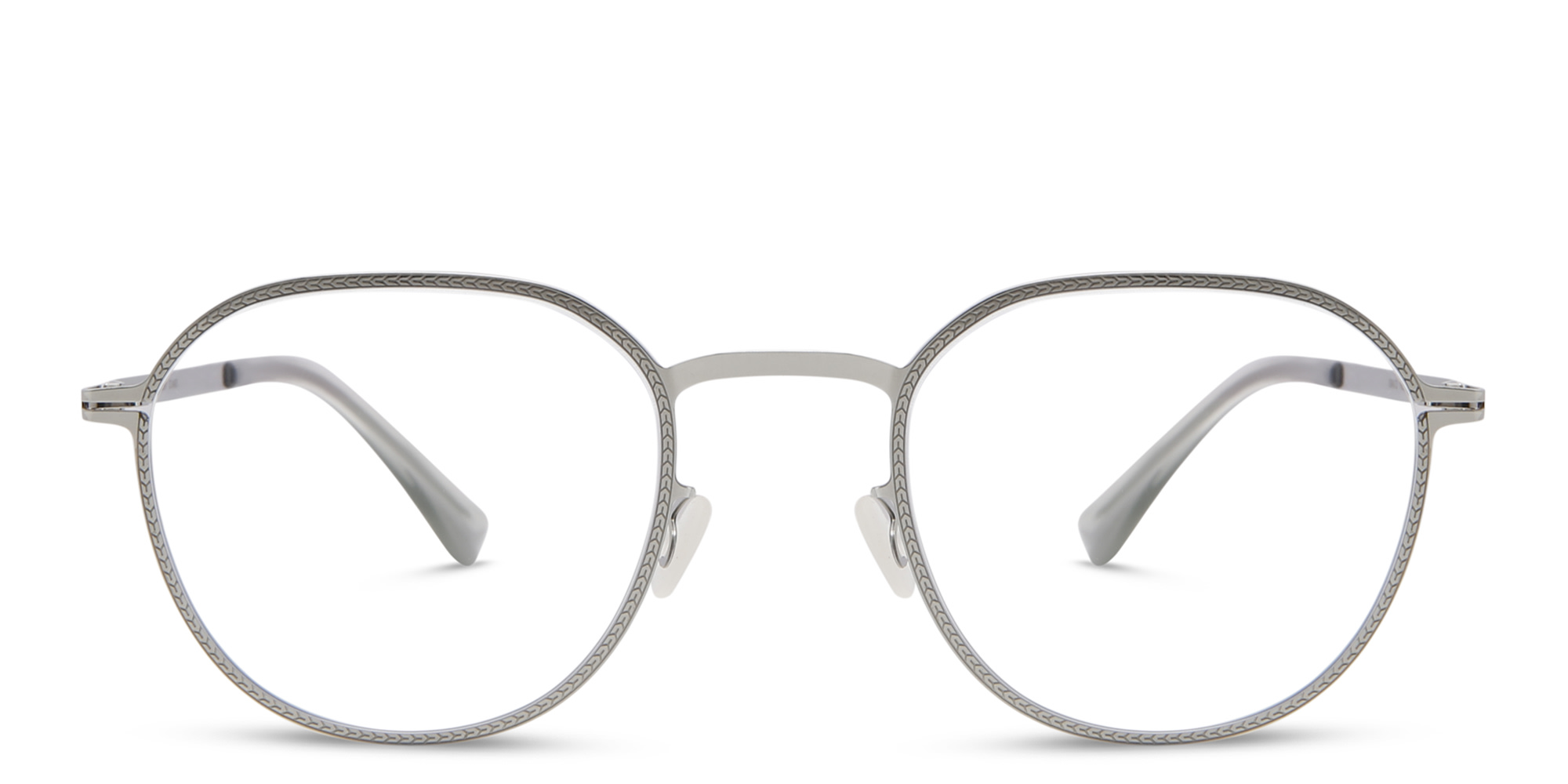 MYKITA Talvi Unisex Round Eyeglasses in Silver – Product Photo 1
