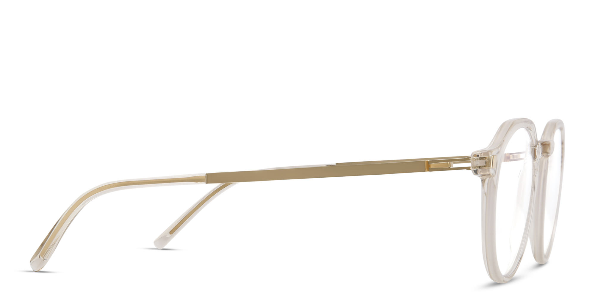 Shop MYKITA Saga Unisex Round Eyeglasses in Gold online.
