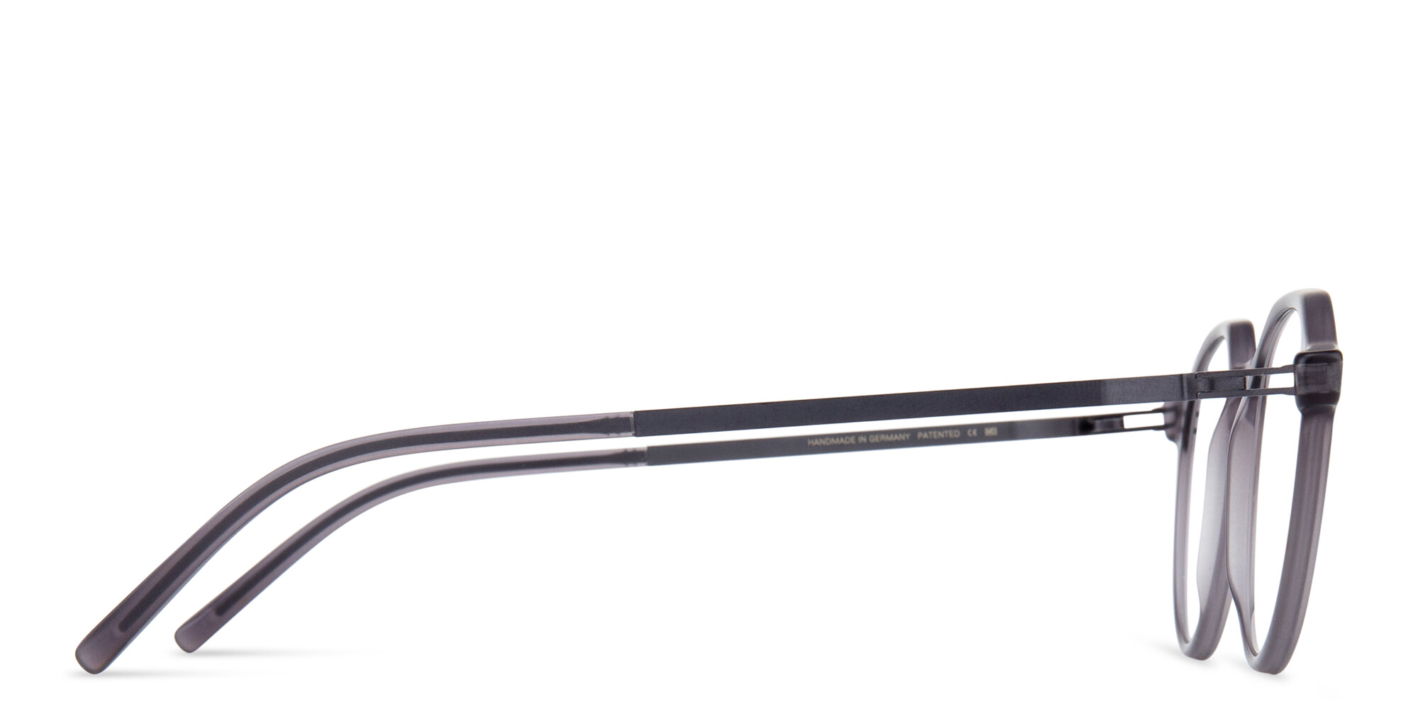 نظارات طبية ساجا بإطار دائري للجنسين من ميكيتا بلون رمادي - صورة المنتج 3