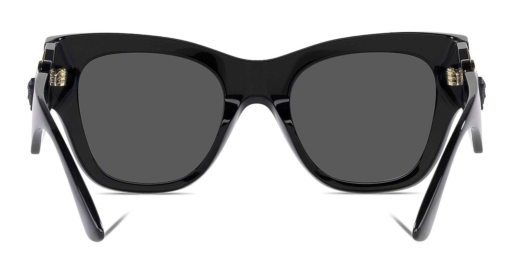Shop VERSACE Medusa-embellished Cat-Eye Sunglasses in Black online.