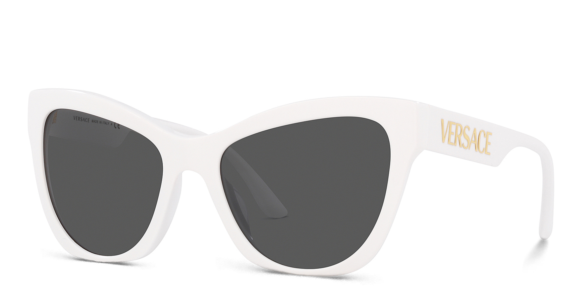 VERSACE Cat-Eye Sunglasses in White – Product Photo 2